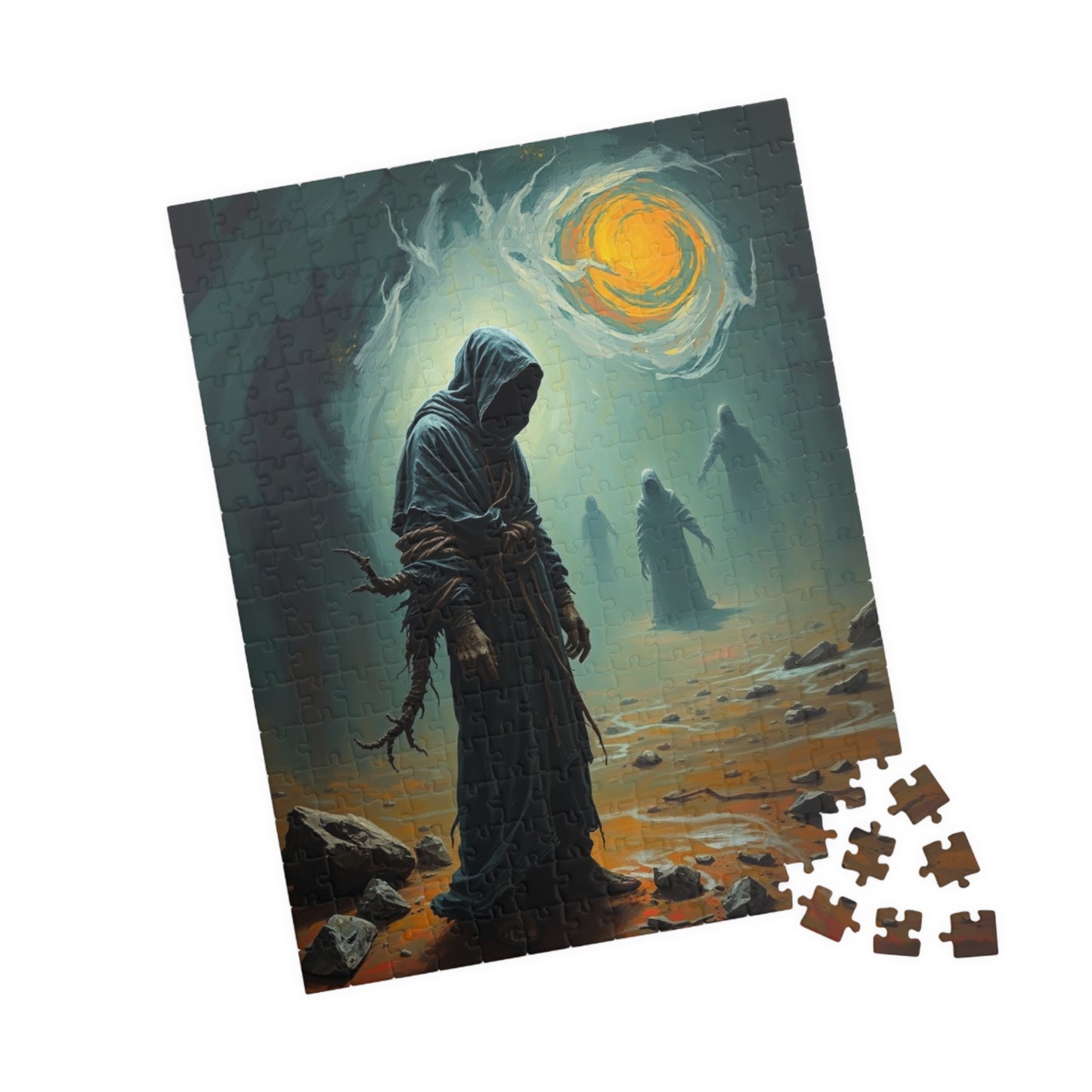 Mystical Dark Fantasy Puzzle - Tormented Figure in Barren Wasteland Gothic Art, Solo Fun or Family Game Night, Ideal Gift for Puzzle Lovers Puzzle The Puzzle Chest