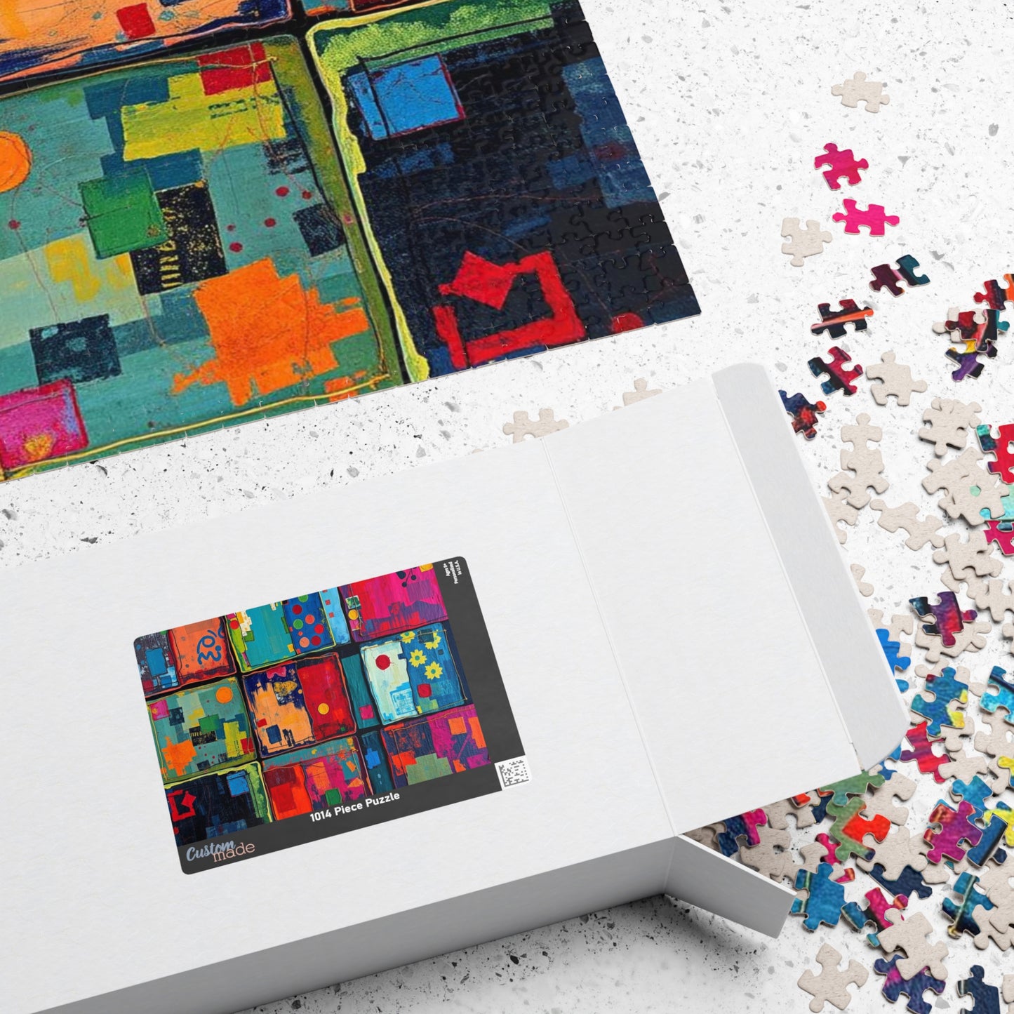 Colorful Abstract Art Puzzle - 110, 252, 520, 1014-piece, Fun Family Activity, Gift for Puzzle Lovers, Home Entertainment Party Game Puzzle The Puzzle Chest