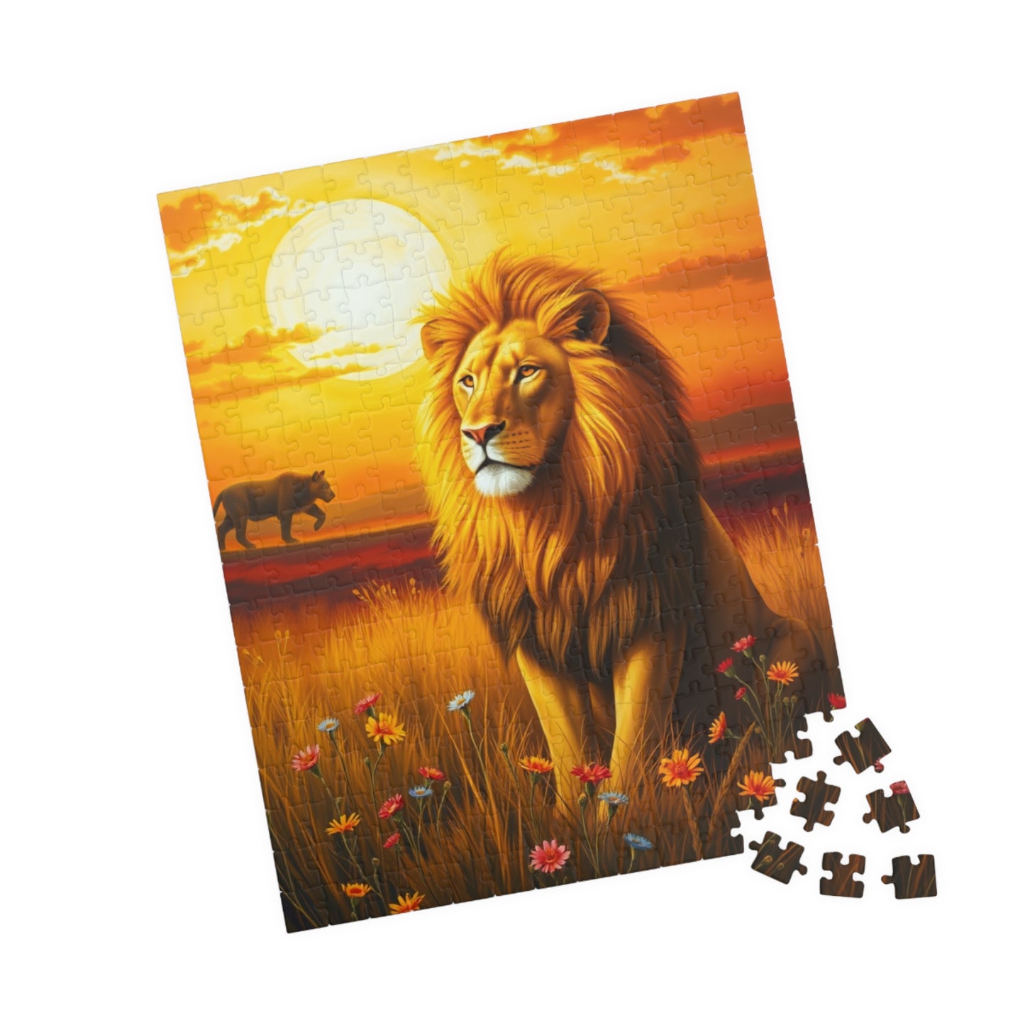 Majestic Lion Puzzle, Leo Zodiac Sign Jigsaw Game for Adults, Animal Lover Astrology Enthusiast Gift, Family Activity, Solo Fun Brain Teaser Puzzle The Puzzle Chest