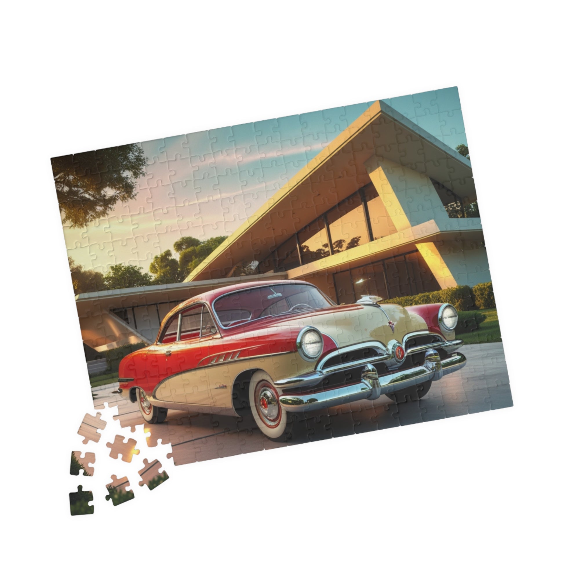 Vintage Car Jigsaw Puzzle, 1953 Manhattan, Classic Automobile Art Puzzle The Puzzle Chest