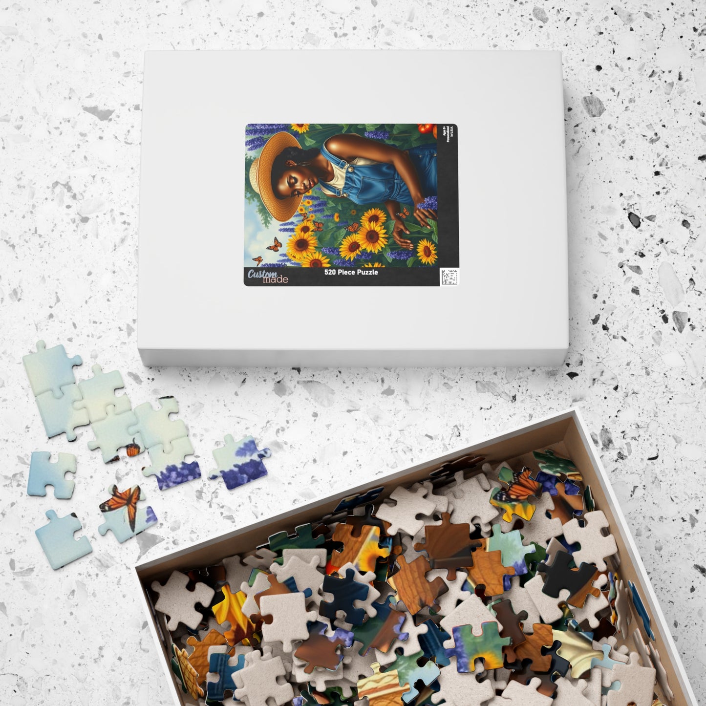 African American Woman Jigsaw Puzzle, Garden Scene 110-1014 Piece, Perfect Gift for Nature Lovers, Family Bonding Activity, Creative Hobby Puzzle The Puzzle Chest