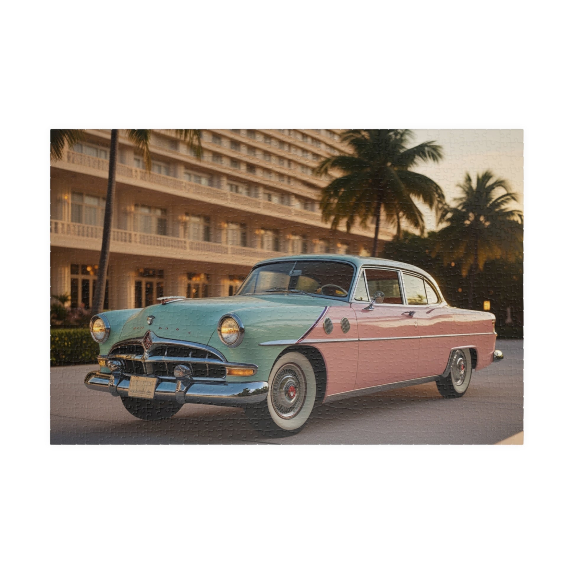 Vintage Car Puzzle - Classic 1956 Packard Caribbean, Nostalgic Jigsaw Game 1014 pcs (Horizontal) Puzzle The Puzzle Chest