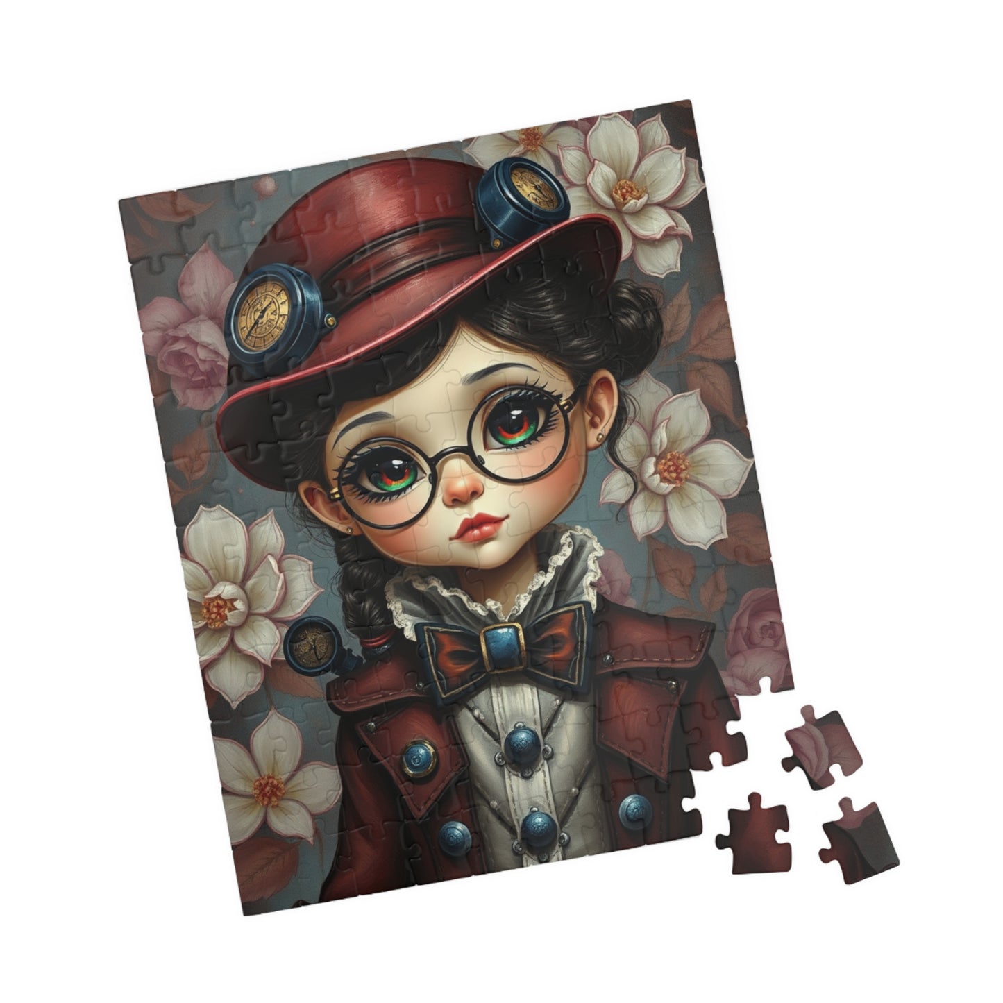 Whimsical Vintage Girl Puzzle, 110-1014 Piece Steampunk Jigsaw Game, Perfect for Family Fun, Gifts for Friends, Nostalgia Home Entertainment Puzzle The Puzzle Chest