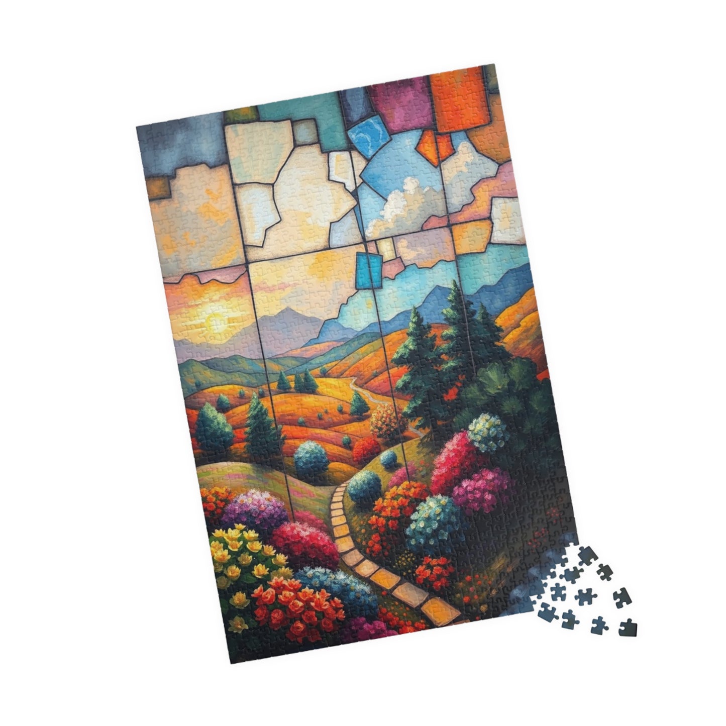 Chromatic Vale Landscape Puzzle, 110-1014 Piece Adult Jigsaw, Scenic Nature Art, Gift for Puzzle Lover, Mindfulness Activity, Brain Teaser