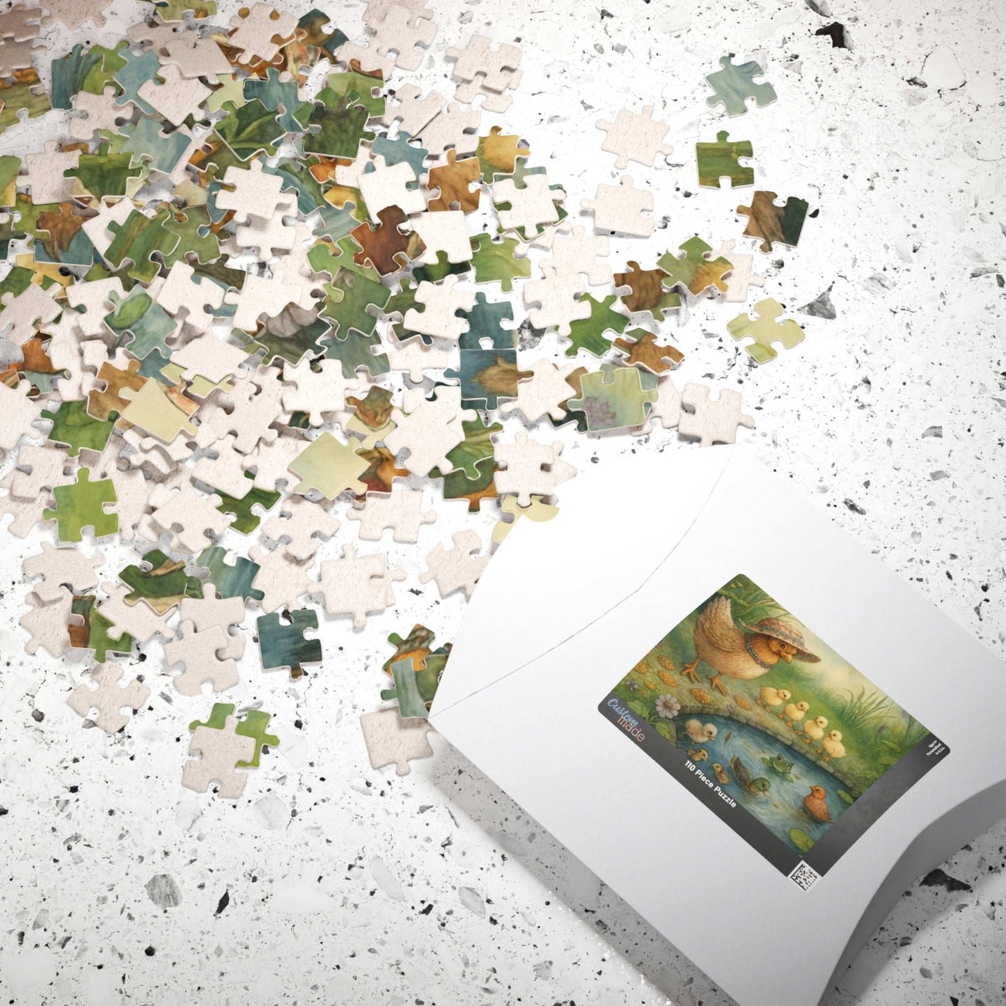 Pondside Adventure Jigsaw Puzzle - Charming Chicken Family Farmyard Nature Theme Gift for Friends, Family Game Night, Solo Fun, Animal Lover Puzzle The Puzzle Chest