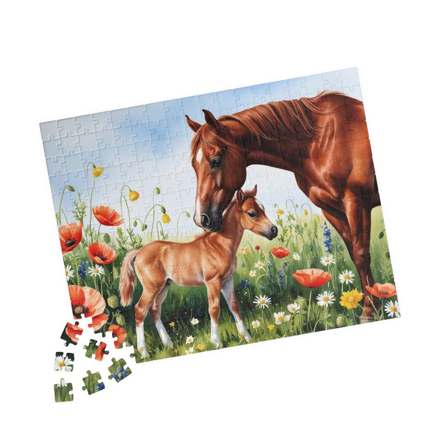 Mare and Foal Jigsaw Puzzle, Game for Horse Lovers Adults Seniors, Mother's Day Gift, Animal Lover Present Puzzle The Puzzle Chest