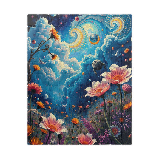 Mystical Floral Puzzle, 1000-piece, Relaxing Home Activity, Perfect Gift for Nature Lovers, Family Fun, Mindfulness Activity, Brain Teaser 110 pcs (Vertical) Puzzle The Puzzle Chest