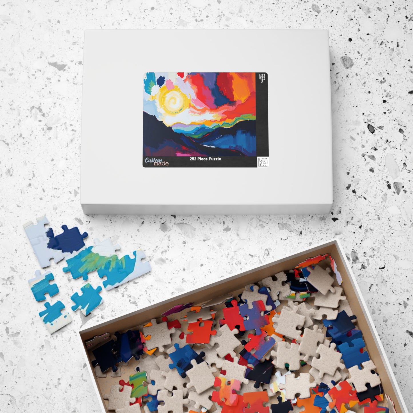Colorful Landscape Puzzle - Abstract Jigsaw Game for Nature Lovers, Family Game Night, Mindful Activity, Home Entertainment Puzzle The Puzzle Chest