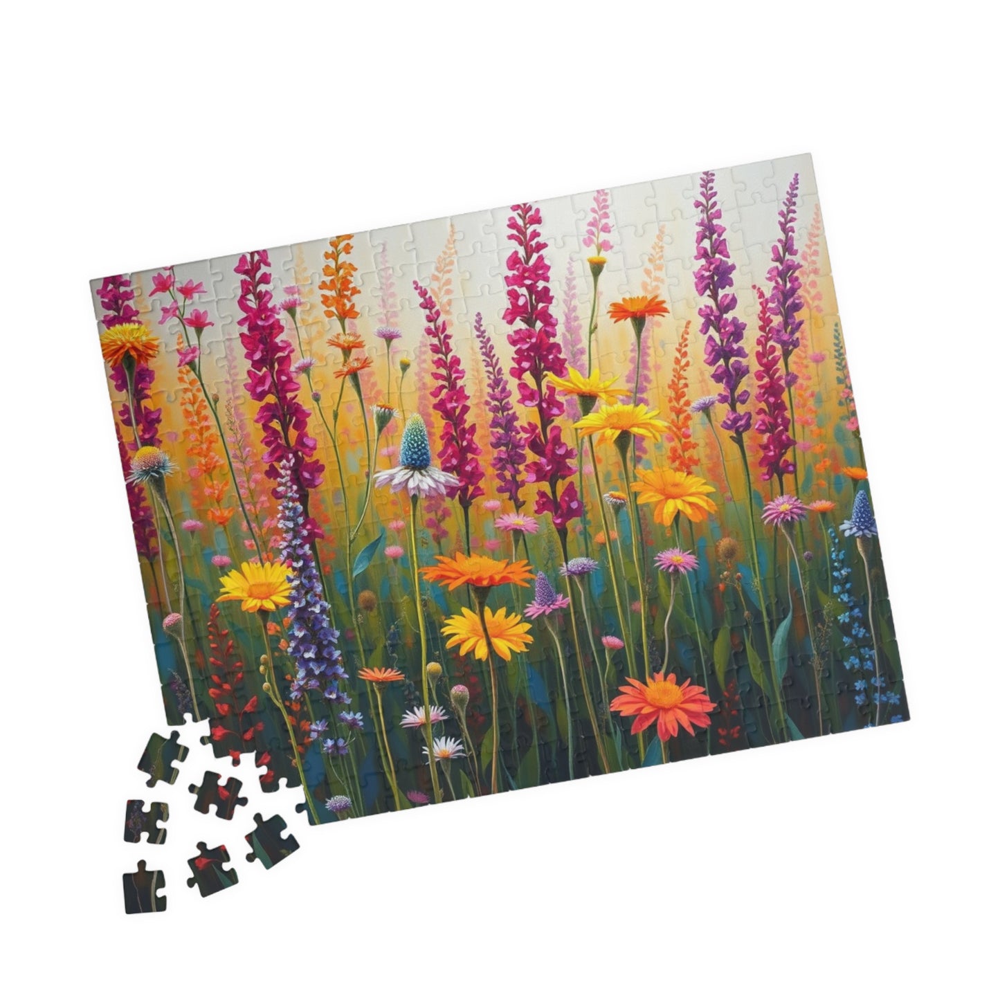 Floral Serenity Puzzle, Jigsaw Puzzle Game for Home Entertainment, Gift for Nature Lovers, Family Night, Mindfulness Activity, Brain Teaser Puzzle The Puzzle Chest