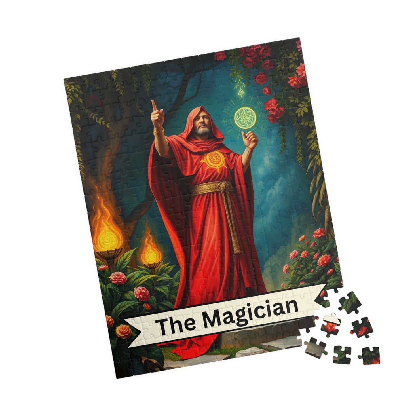 Mystical Magician Puzzle - Tarot Card Style 110-1014 Piece Jigsaw, Gift for Magic Lovers, Unique Home Decor, Family Fun, Mindful Activity 252 pcs (Vertical) Puzzle The Puzzle Chest