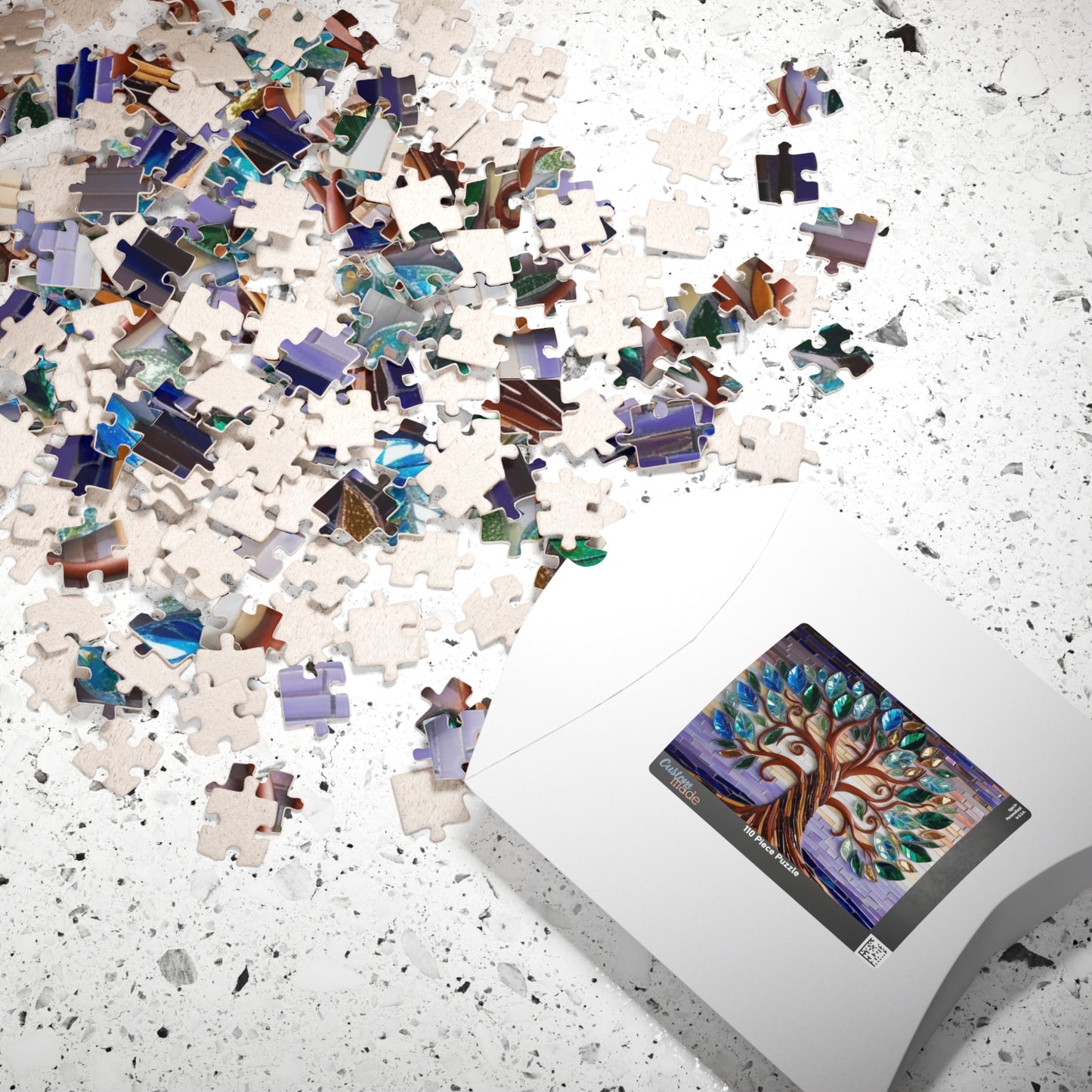 Tree of Life Mosaic Jigsaw Puzzle, Artistic Game for Puzzle Enthusiasts, Mindfulness Activity, Relaxation Gift, Stained Glass Art Home Decor Puzzle The Puzzle Chest