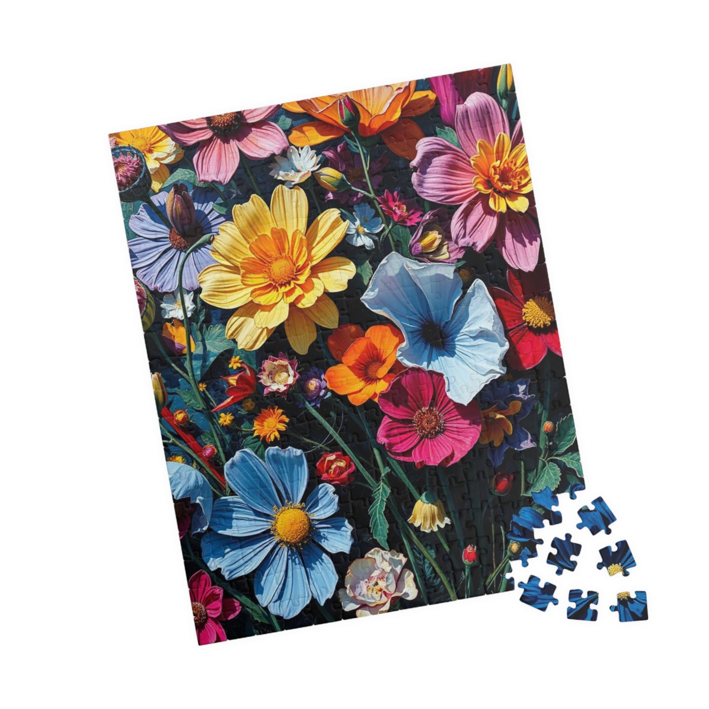 Floral Jigsaw Puzzle, Colorful Flower Game, Friend Gift for Garden Lover, Family Game Night, Home Entertainment Brain Teaser Puzzle The Puzzle Chest