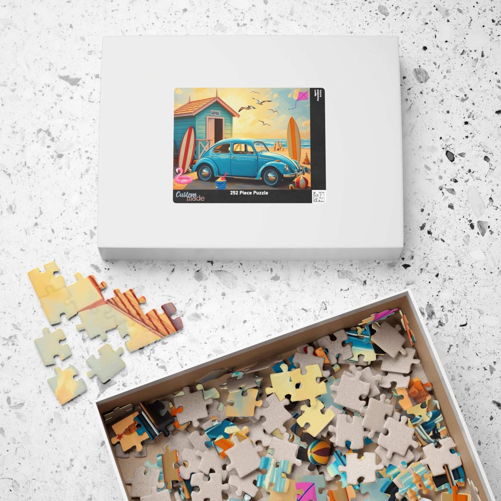 Coastal Breeze Vintage Car Puzzle - Ideal Holiday Birthday Gift for Beach Lovers Puzzle The Puzzle Chest