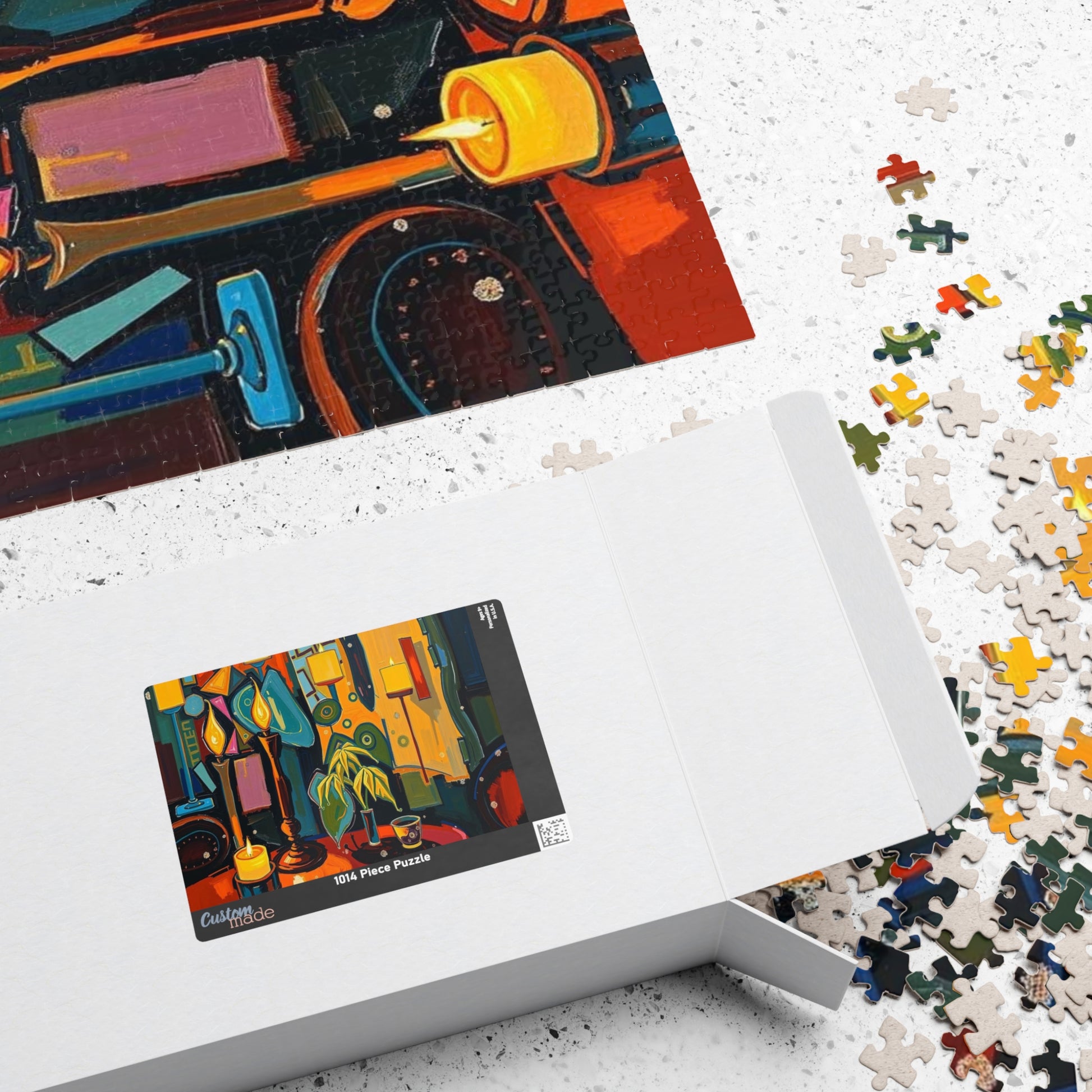 Colorful Candlelit Puzzle - Abstract Jigsaw Game for Adults Puzzle The Puzzle Chest