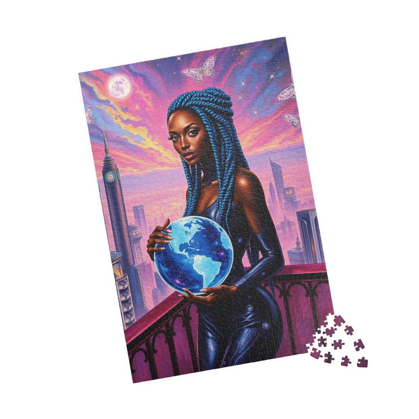 Futuristic African American Woman Art Puzzle - Empowering Black Female Representation, Mindful Activity, Art Lover Gift, Family or Solo Fun Puzzle The Puzzle Chest