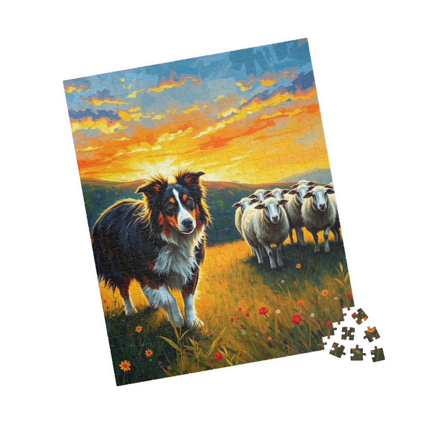 Australian Shepherd Jigsaw Puzzle, Nature Animal Theme Game, Perfect for Dog Lovers, Pet Owners, Friends Family Fun, Birthday Holiday Gift Puzzle The Puzzle Chest