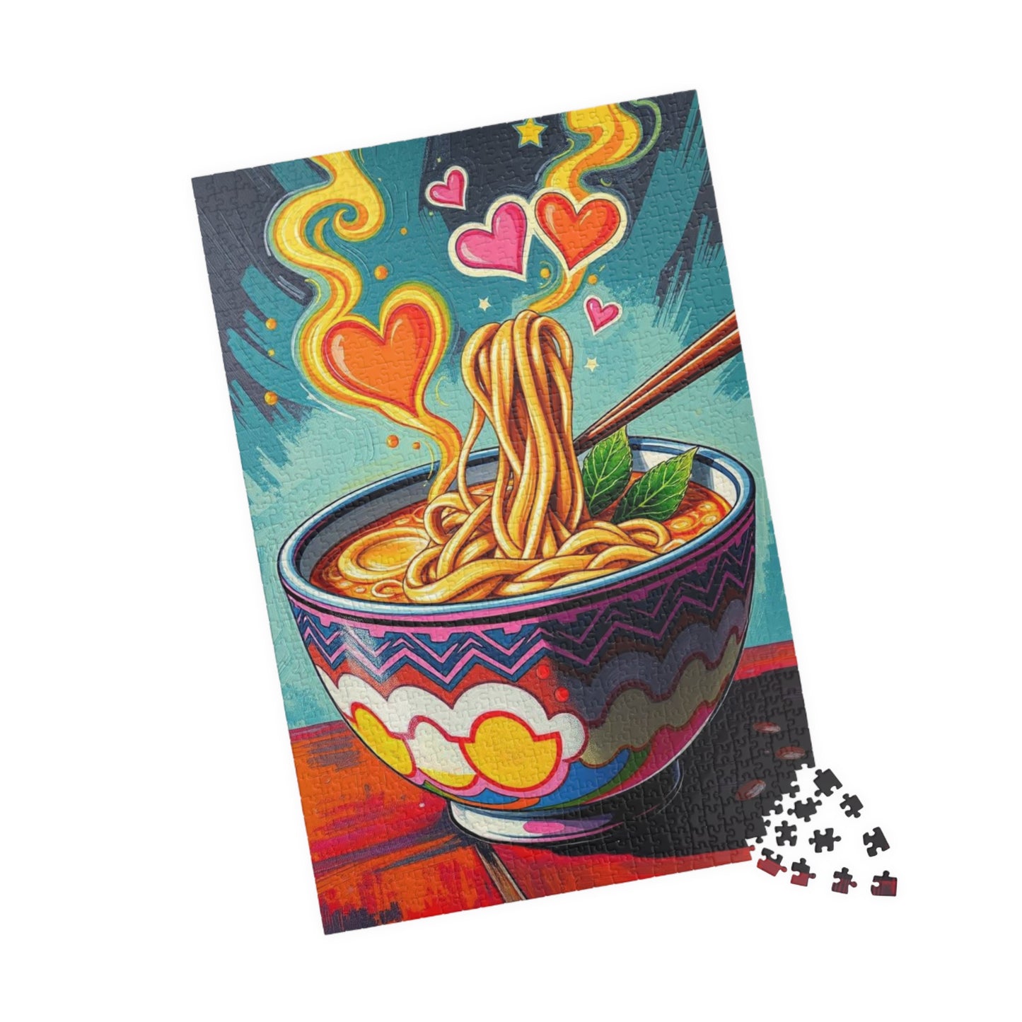 Noodle Bowl Puzzle - Pop Art Jigsaw Game, Colorful Food Art, Fun Family Activity, Creative Gift for Foodies, Cozy Night In, 110-1014 Pieces Puzzle The Puzzle Chest