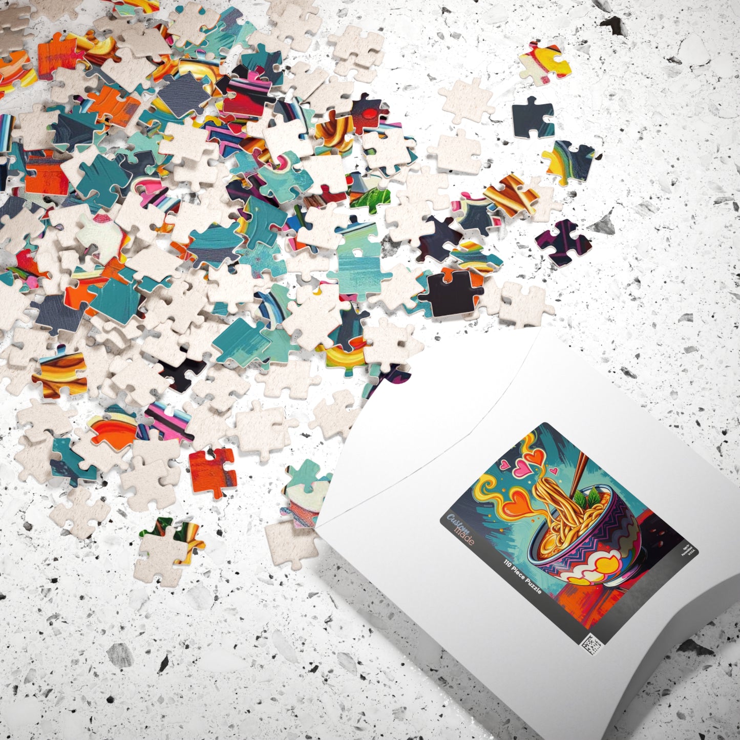 Noodle Bowl Puzzle - Pop Art Jigsaw Game, Colorful Food Art, Fun Family Activity, Creative Gift for Foodies, Cozy Night In, 110-1014 Pieces Puzzle The Puzzle Chest