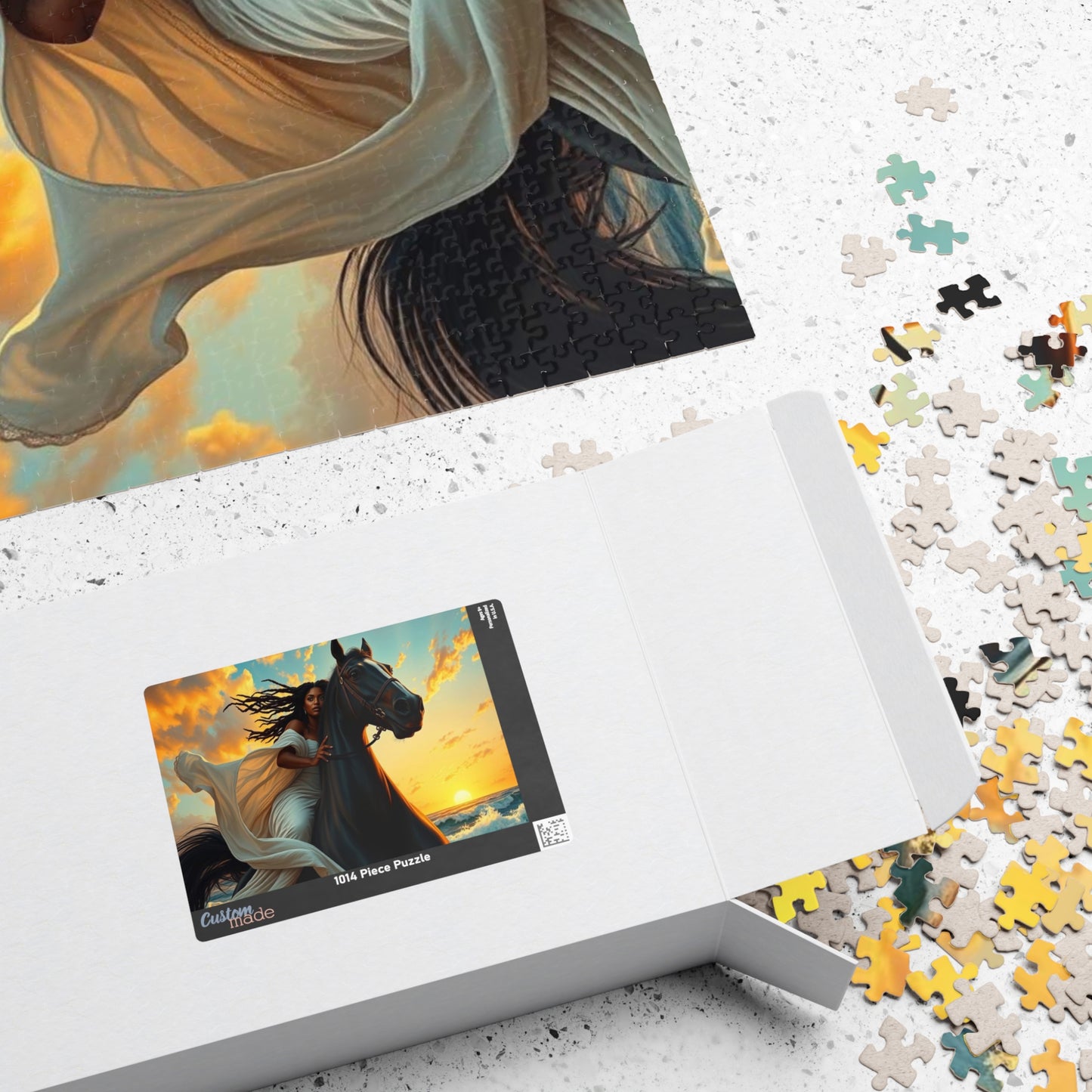 Majestic Horse Puzzle, Equestrian Black Art Jigsaw Puzzle Horse Lover Gift for Friend, Home Entertainment Creative Activity Family Bonding Puzzle The Puzzle Chest