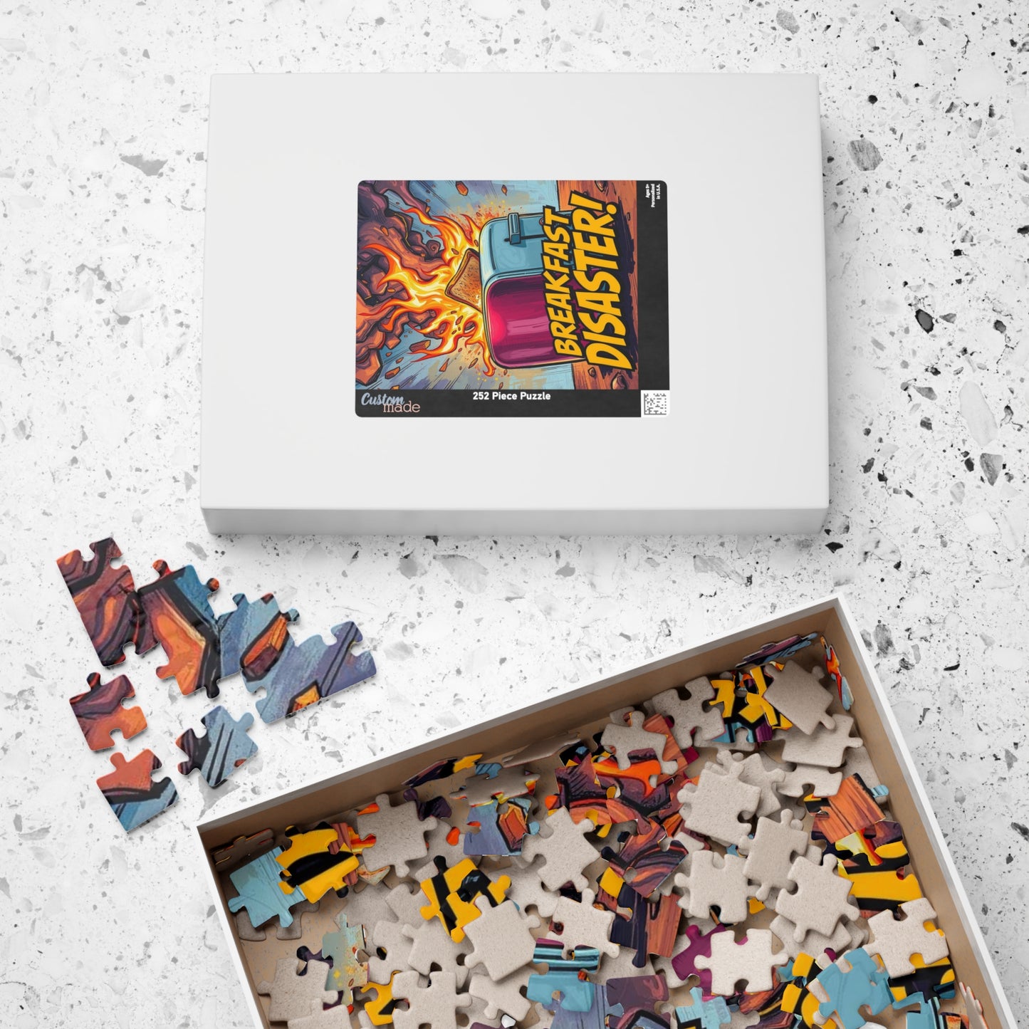 Breakfast Disaster Jigsaw Puzzle, Pop Art Puzzle for Adult, Fun Family Activity, Unique Birthday Holiday Gift, Game Night Creative Challenge Puzzle The Puzzle Chest