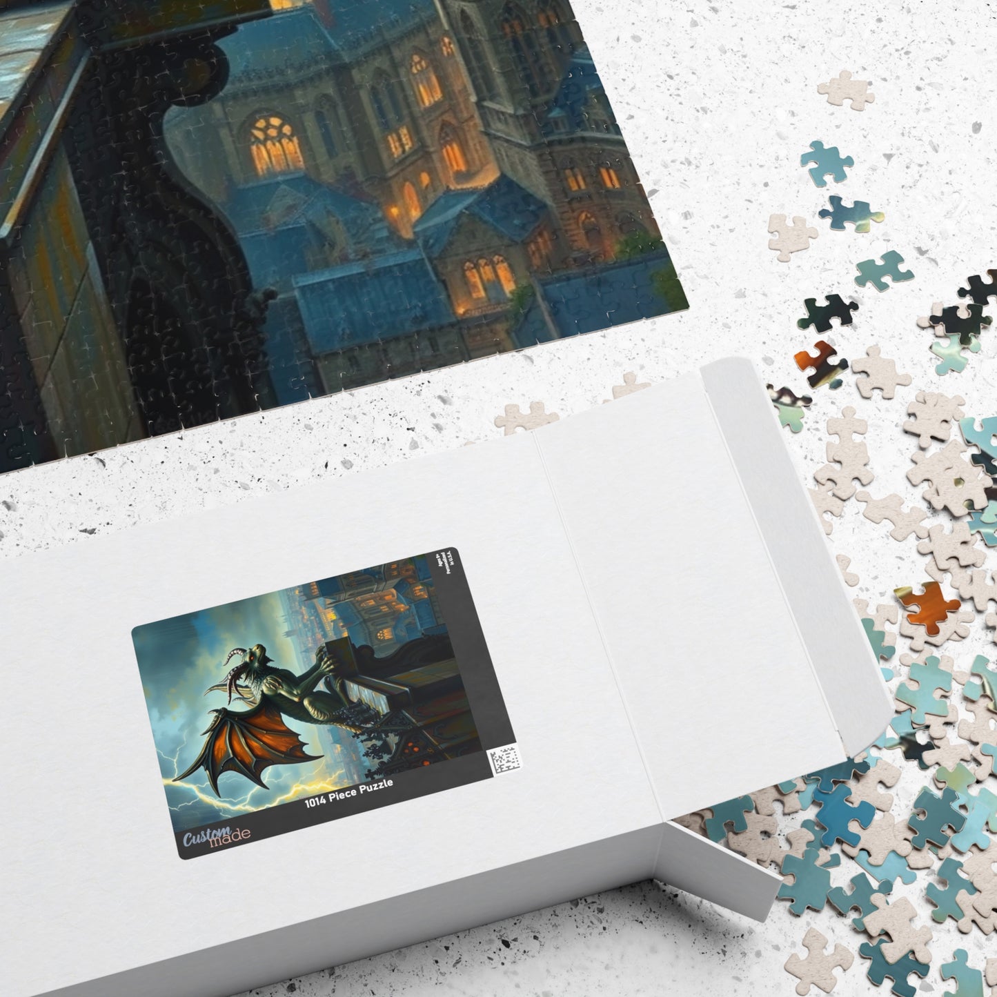 Mythical Creature Jigsaw Puzzle - Gothic Gargoyle Design, Fantasy Home Decor, Gift for Puzzle Lovers, Halloween Activities Brain Teaser Puzzle The Puzzle Chest