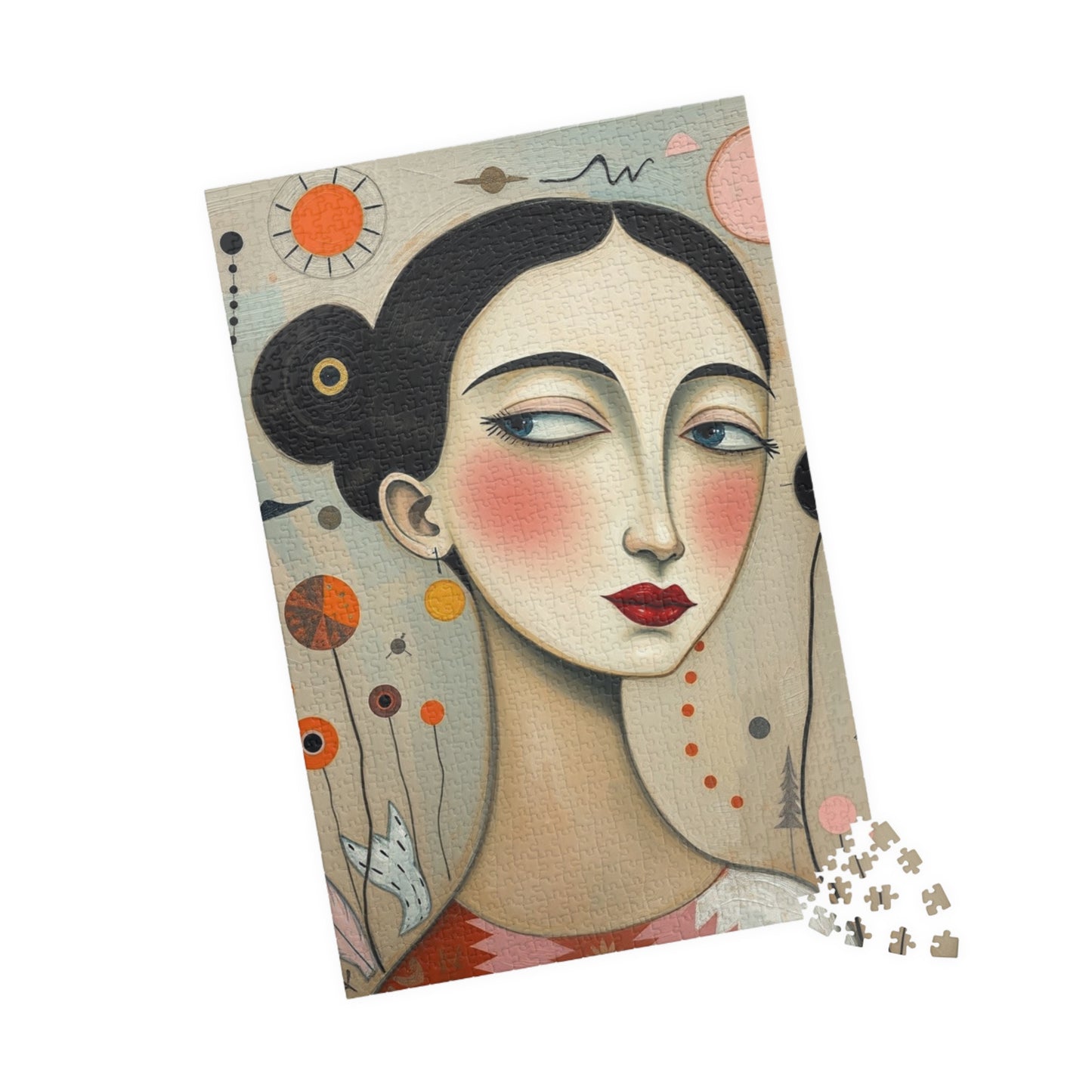 Jigsaw Puzzle, Surreal Woman Portrait in Soft Pastel Colors, 110-1014 Piece Artistic Mindfulness Activity, Home Entertainment, Gift for Her Puzzle The Puzzle Chest