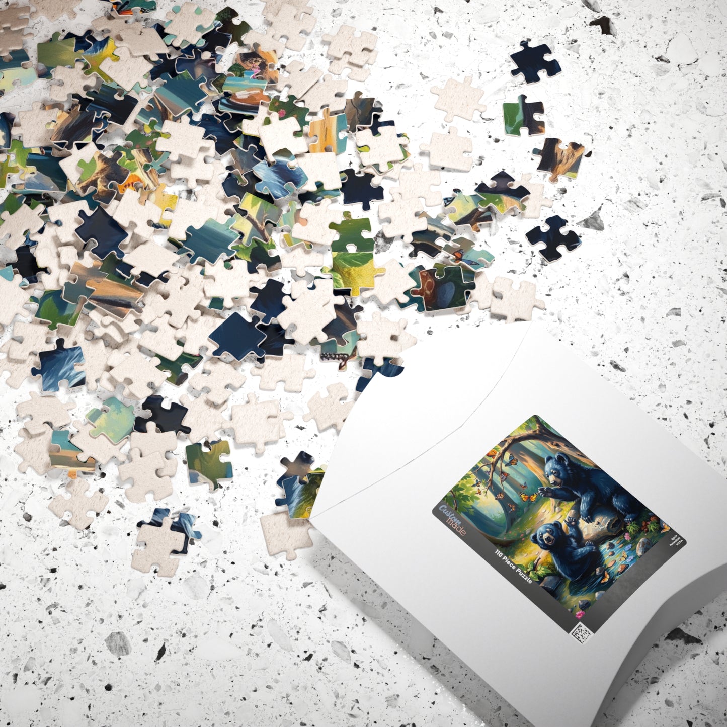 Nature-Inspired Bear Puzzle, Fun Family Activity, Animal Wildlife Themed Gift, Jigsaw Fun, Mindful Moments Puzzle The Puzzle Chest