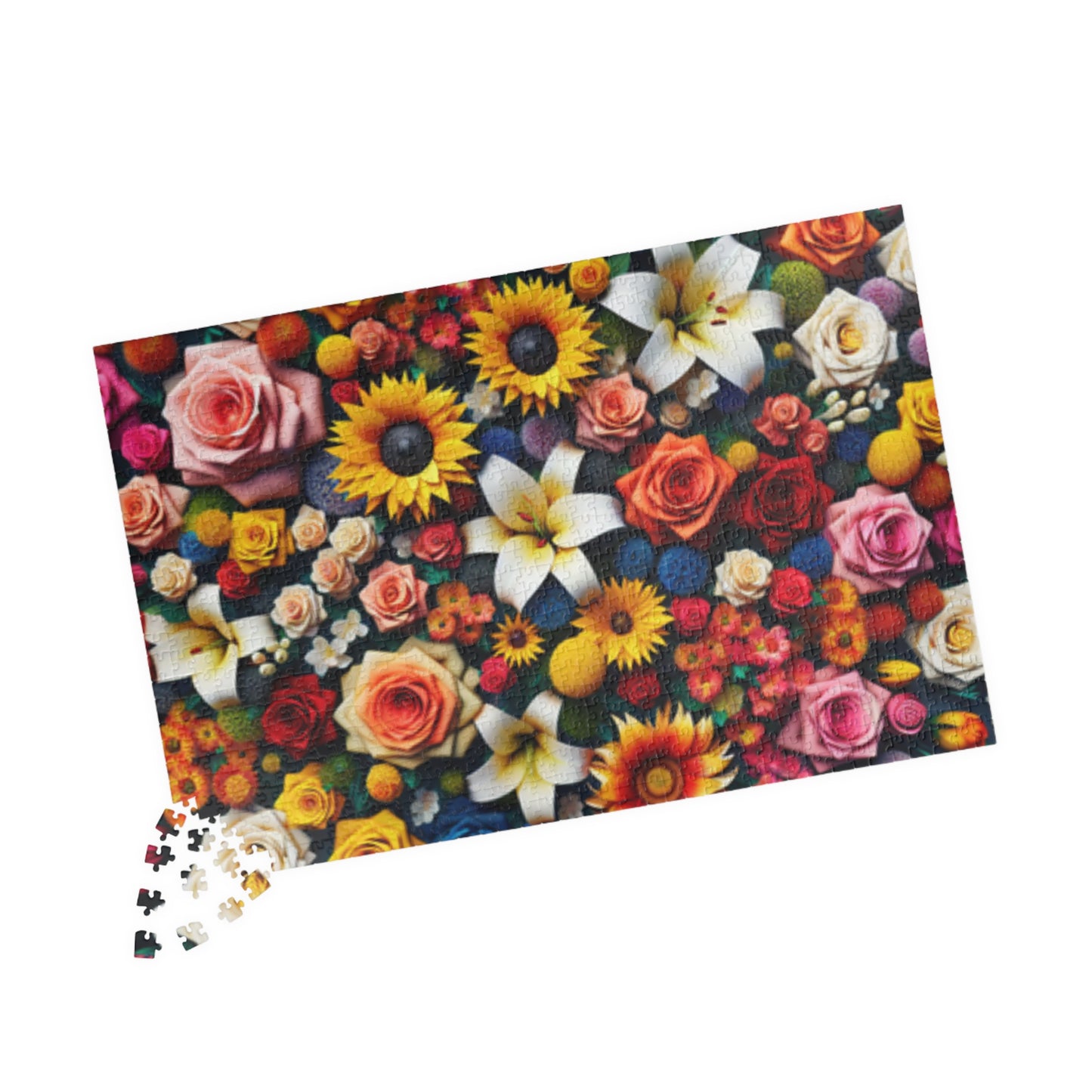 Wildflower Collage Puzzle, 110-1014 Piece Floral Art Illustration Jigsaw, Tabletop Game for Quiet Family Time Activity, Nature Lover Gift Puzzle The Puzzle Chest