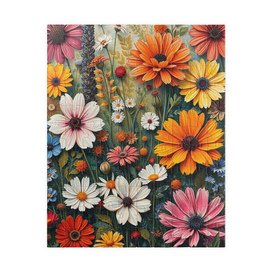 Floral Jigsaw Puzzle, Gift for Flower Lovers, Family Fun Activity, Solo Fun 110 pcs (Vertical) Puzzle The Puzzle Chest