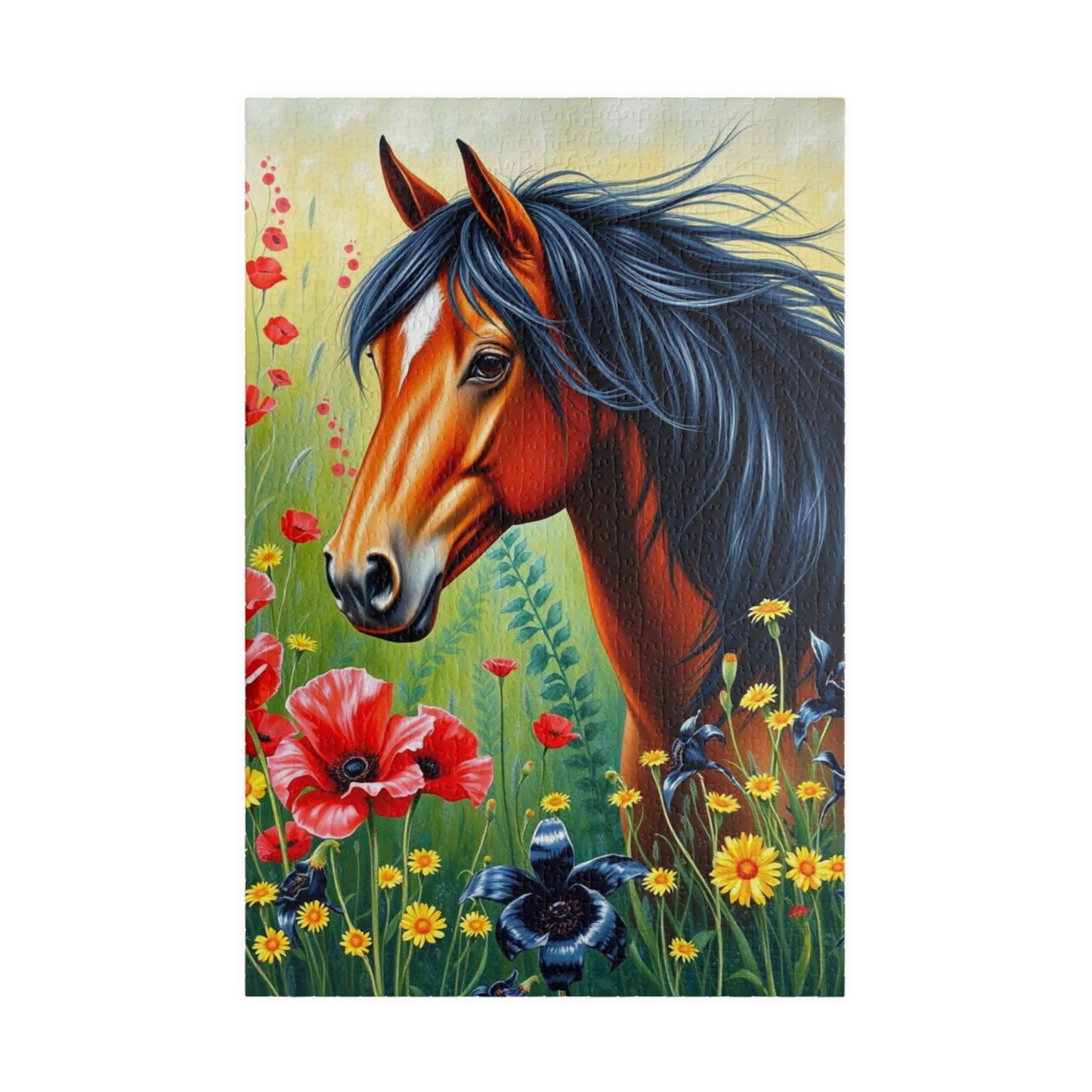 Horse-Themed Puzzle, Colorful Equine Jigsaw Game for Adults and Teens, Friend Gift for Animal Lover, Family Night, Artful Home Entertainment 1014 pcs (Vertical) Puzzle The Puzzle Chest