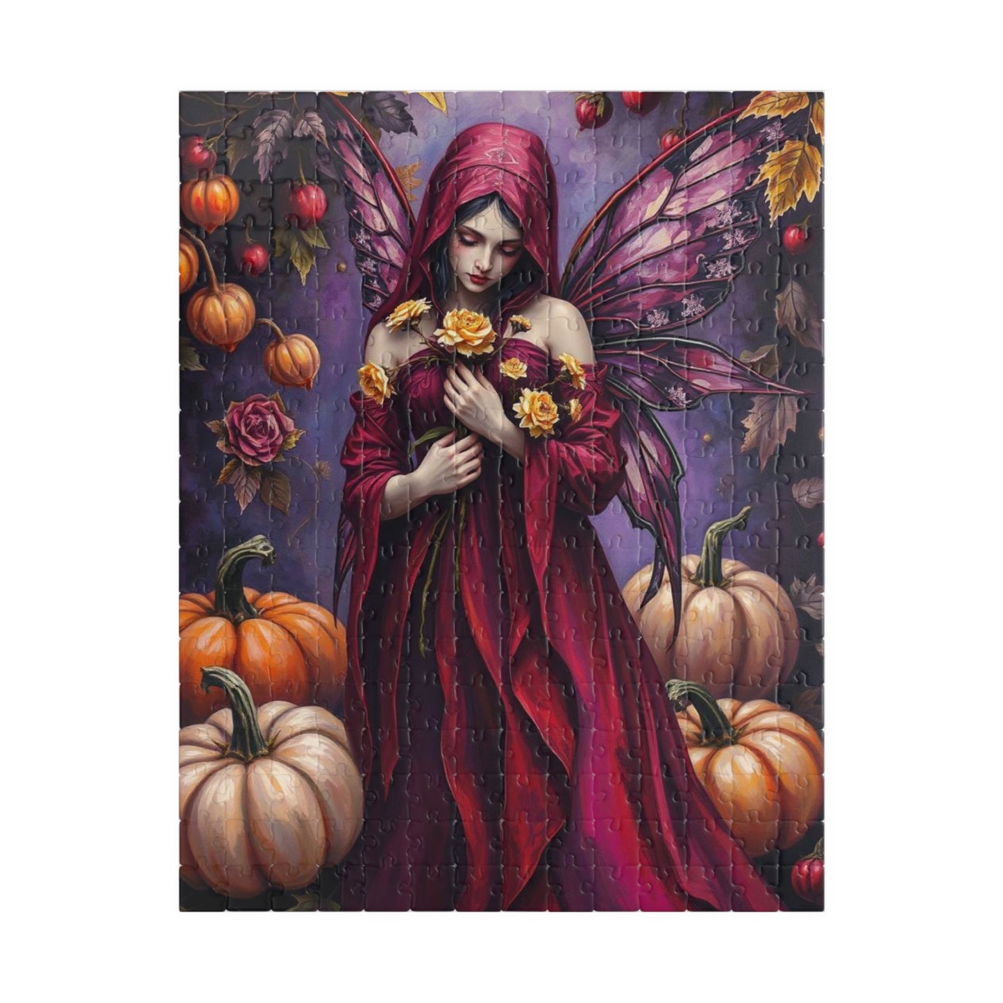 Withering Garden Fairy Jigsaw Puzzle, 110-1014 Piece Autumn Mythical Game for Family Activity, Puzzle Lover Gift, Halloween, Fantasy Art 252 pcs (Vertical) Puzzle The Puzzle Chest
