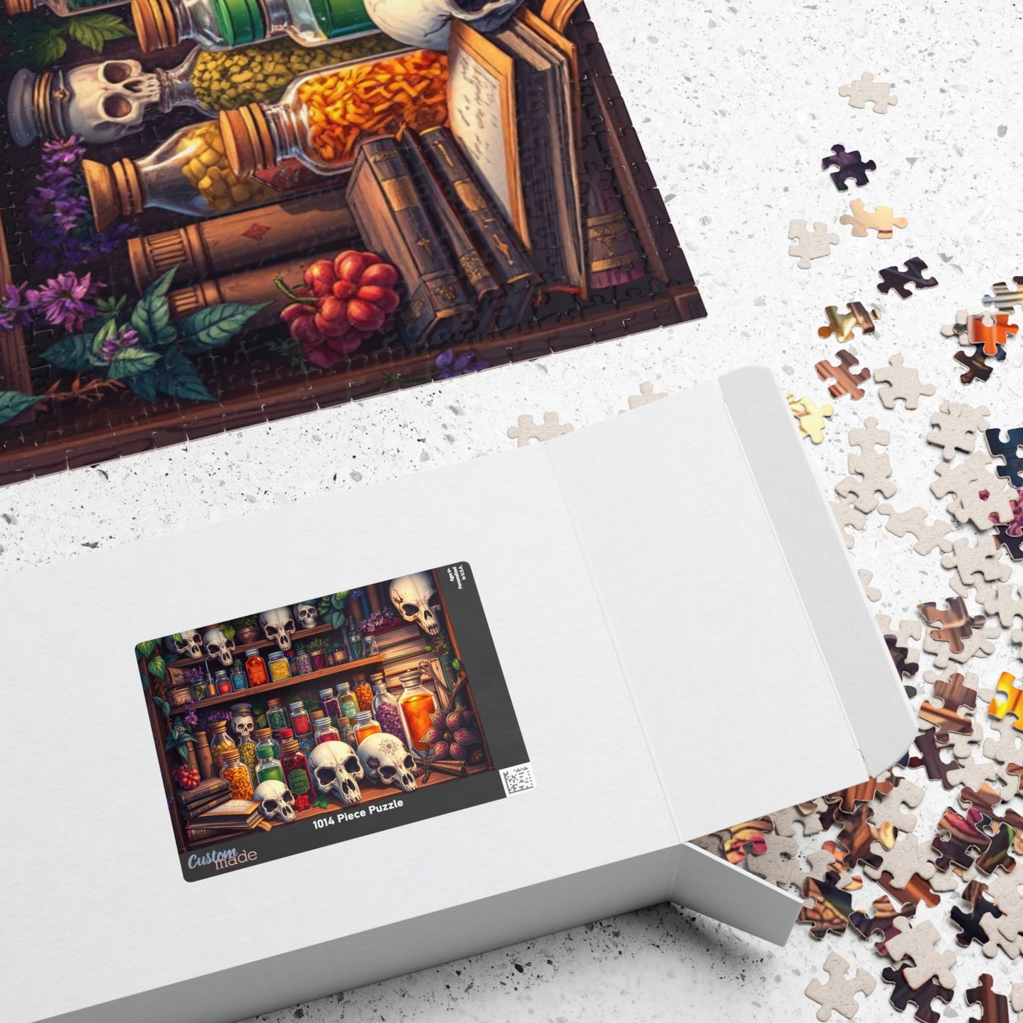 Skull Potion Shop Puzzle - Halloween Decor, Gift for Puzzle Lovers, 110 to 1014-Piece Fun, Perfect for Family Game Night, Gothic Home Decor The Puzzle Chest