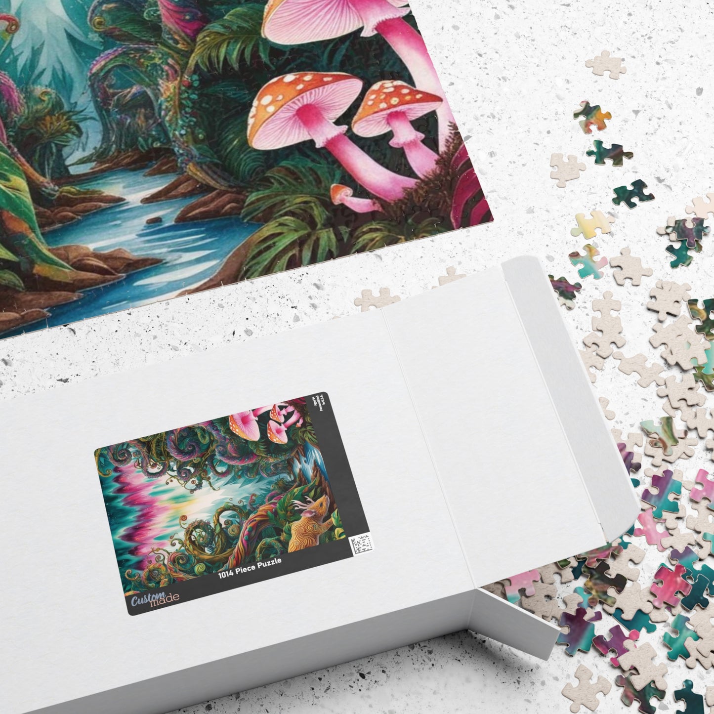 Trippy Jigsaw Puzzle, Vibrant Kaleidoscopic Jungle Scene, Relaxing Solo Game, Puzzle Enthusiasts Entertainment, Puzzling Activity for Adults Puzzle The Puzzle Chest