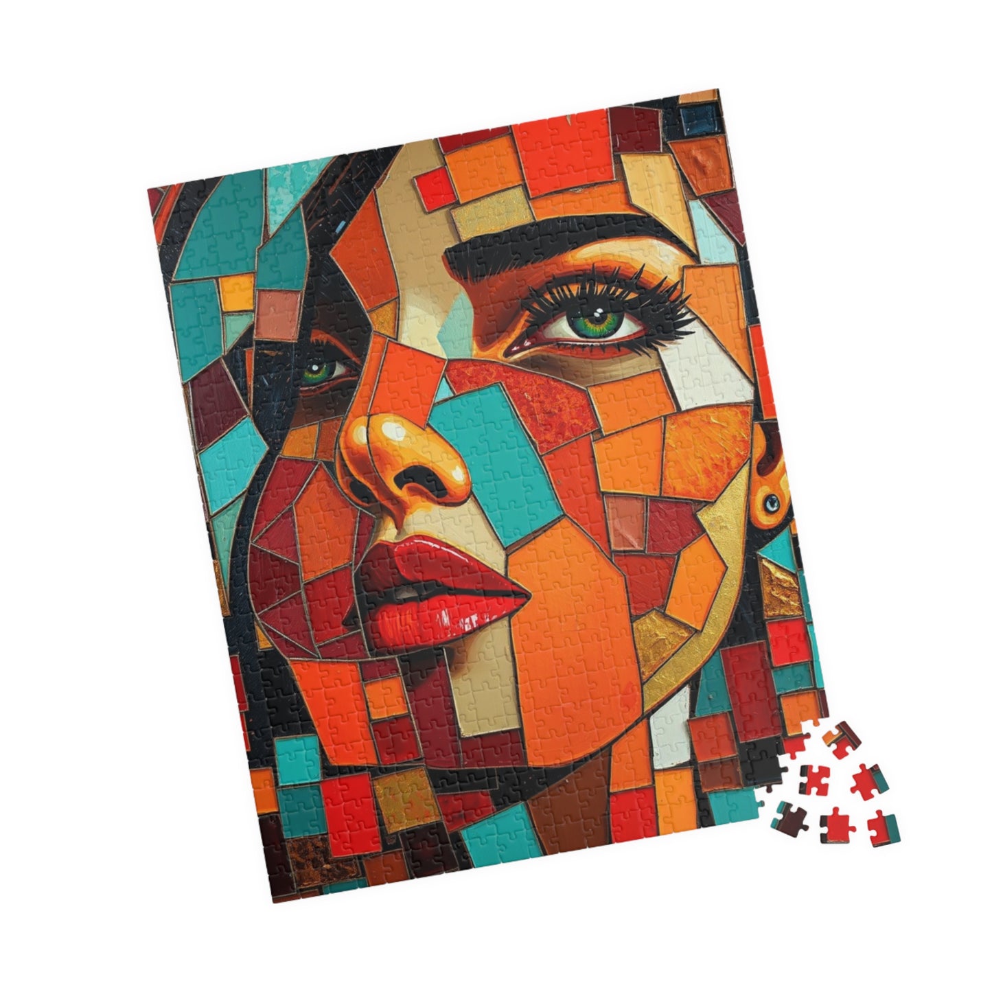 Mosaic Abstract Portrait Jigsaw Puzzle, 110-1014 Pieces Woman with Fragmented Face, Unique Gift for Art Lover, Family Fun, Creative Activity Puzzle The Puzzle Chest