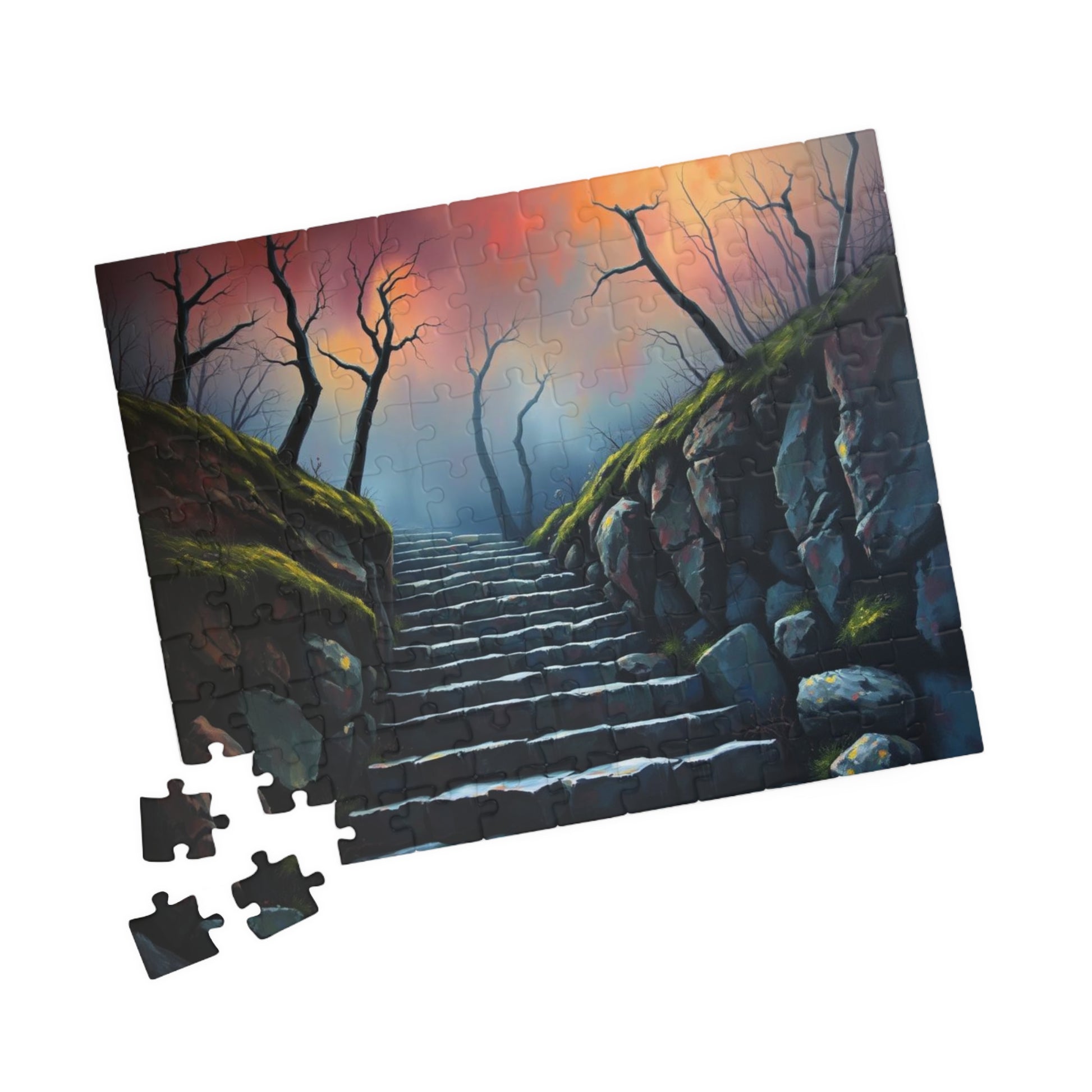 Steps Into Oblivion Jigsaw Puzzle for Adults, Gothic Puzzle, Dark Fantasy Landscape Puzzle Gift for Puzzle Lover, Game Night, Mindful Hobby Puzzle The Puzzle Chest