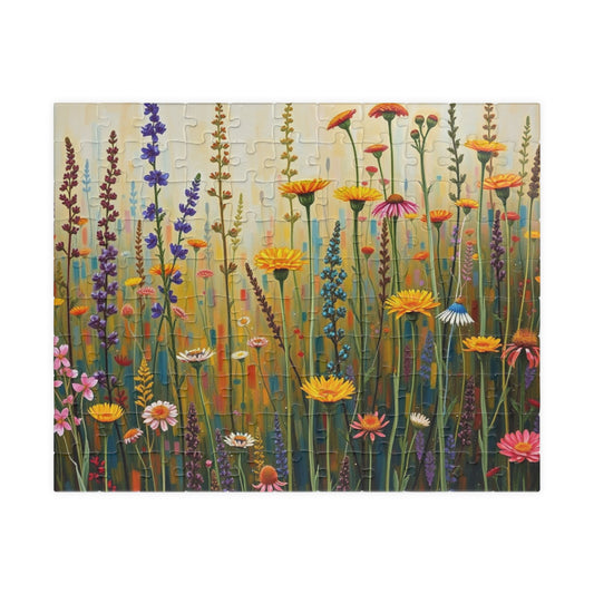 Colorful Floral Art Puzzle | Nature-Themed Puzzle | Fun Family Activity | Unique Gifts for Garden Lovers | Creative Gift Idea | Relaxing 110 pcs (Horizontal) Puzzle The Puzzle Chest