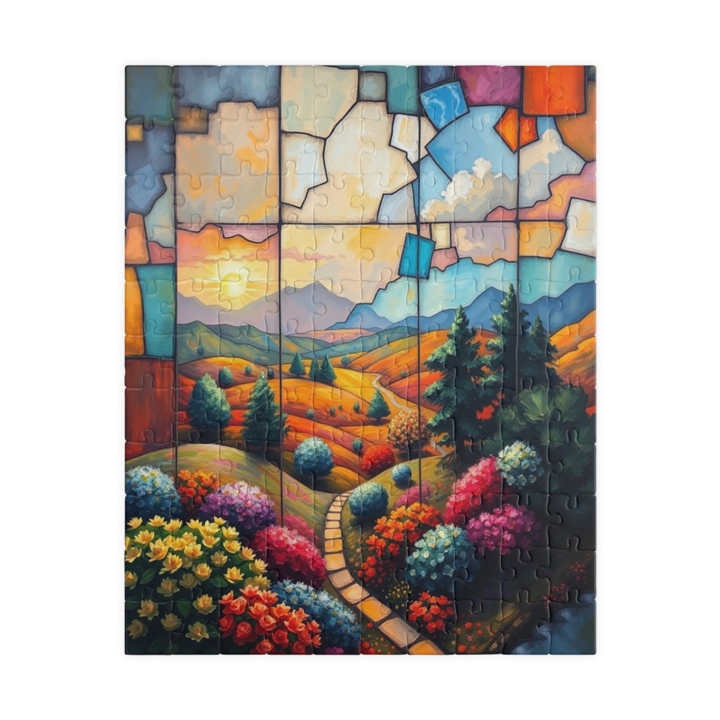 Chromatic Vale Landscape Puzzle, 110-1014 Piece Adult Jigsaw, Scenic Nature Art, Gift for Puzzle Lover, Mindfulness Activity, Brain Teaser
