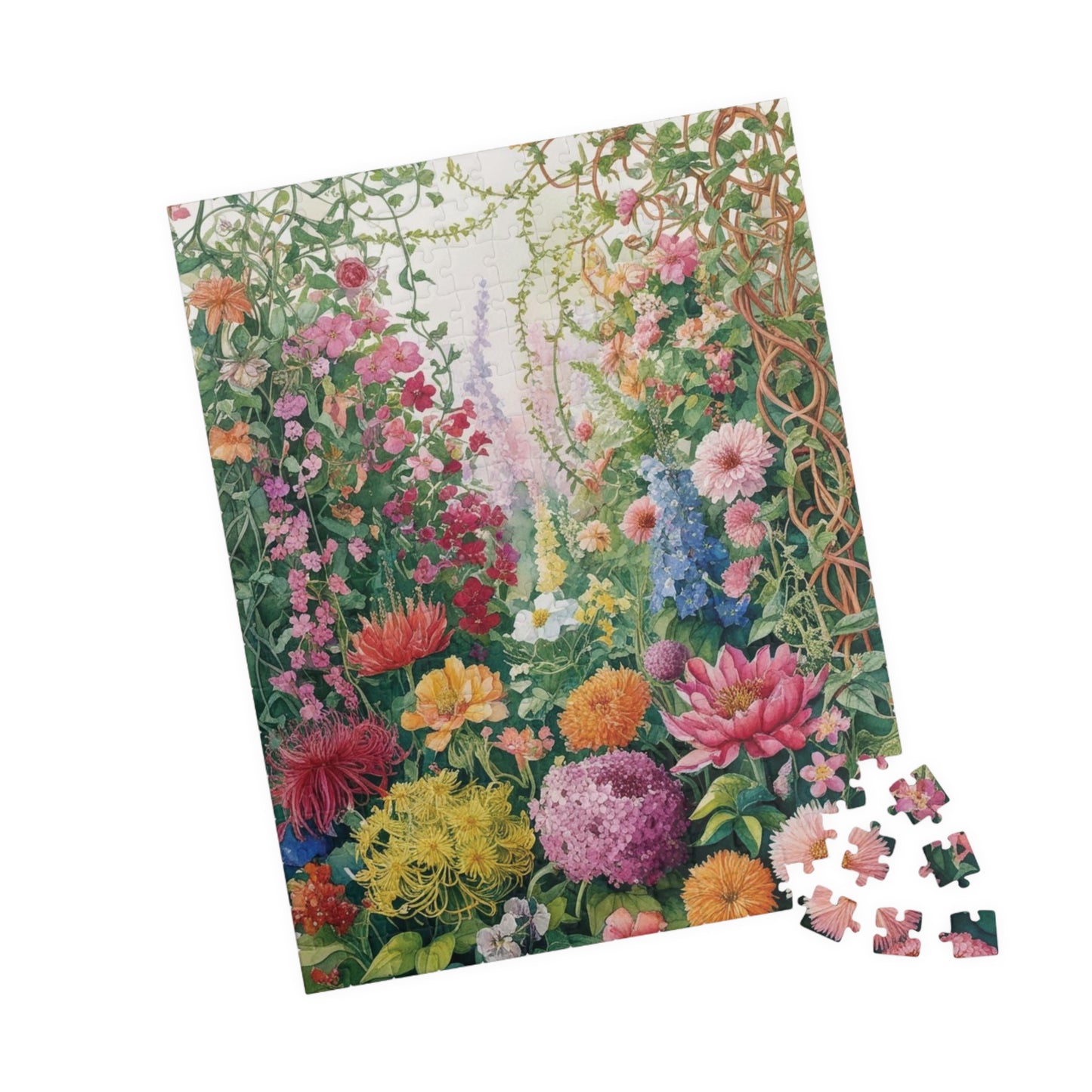 Wildflowers and Vines Puzzle, Garden Flowers Jigsaw, Floral Nature Themed Tabletop Game, 110-1014 Piece Botanical Art, Fun Family Activity Puzzle The Puzzle Chest