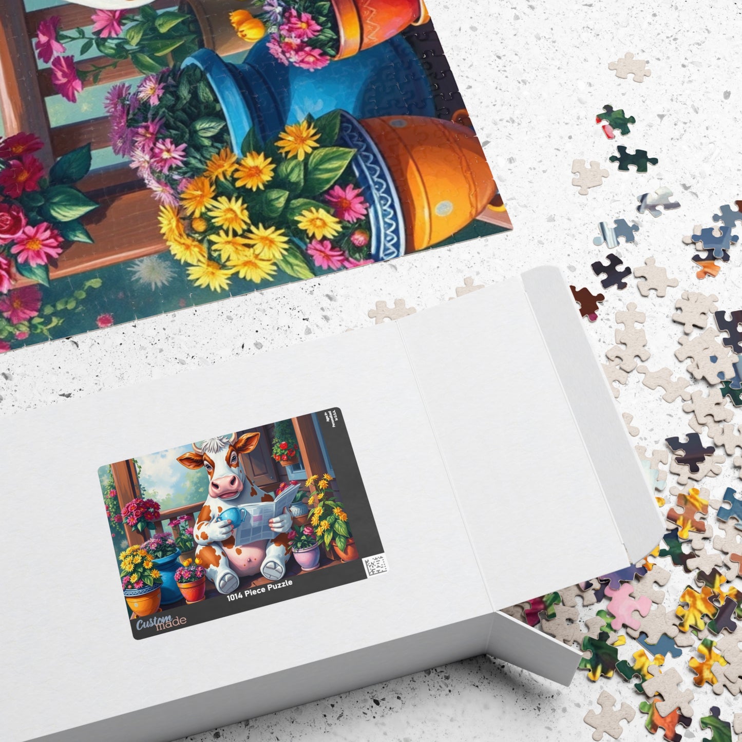 Whimsical Cow Jigsaw Puzzle, Fun Home Solo Entertainment, Gift for Farm Lovers Animal Enthusiasts, Family Game Night, Mindfulness Activity Puzzle The Puzzle Chest