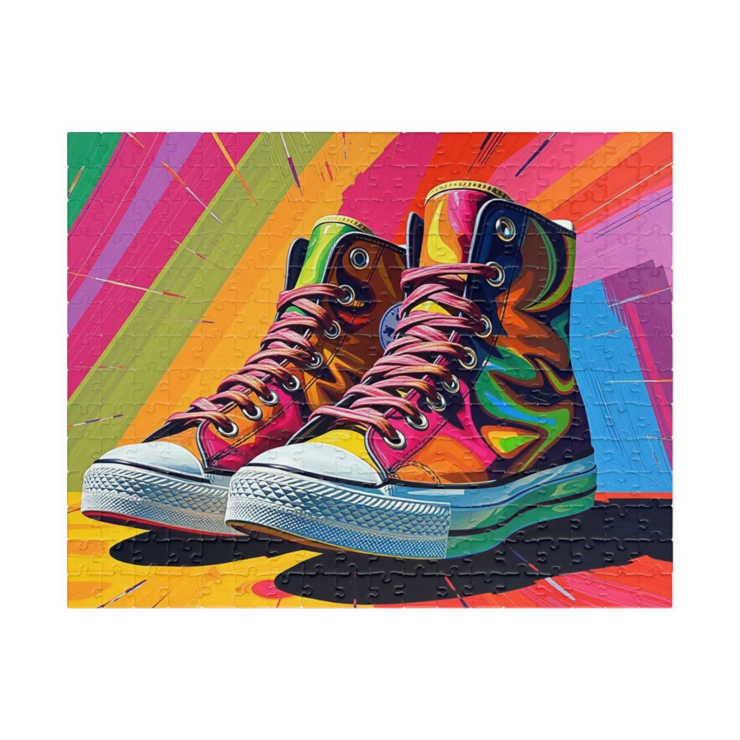 Colorful Converse Shoes Puzzle - Fun Pop Art Jigsaw for Shoe Lovers, Great Gift for Birthdays, Family Game Night, Creative Hobby 252 pcs (Horizontal) Puzzle The Puzzle Chest