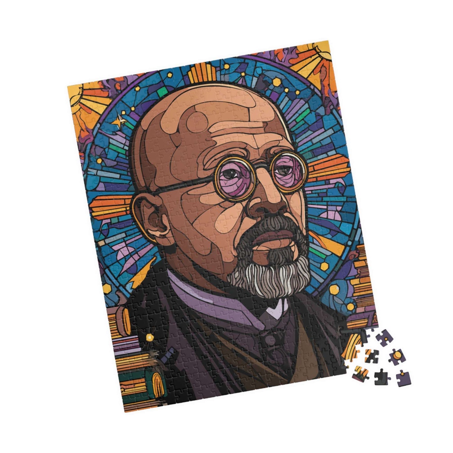 Civil Rights Activist Jigsaw Puzzle, African American History Educational Game, W E B Du Bois Portrait, Black History 520 pcs (Vertical) Puzzle The Puzzle Chest