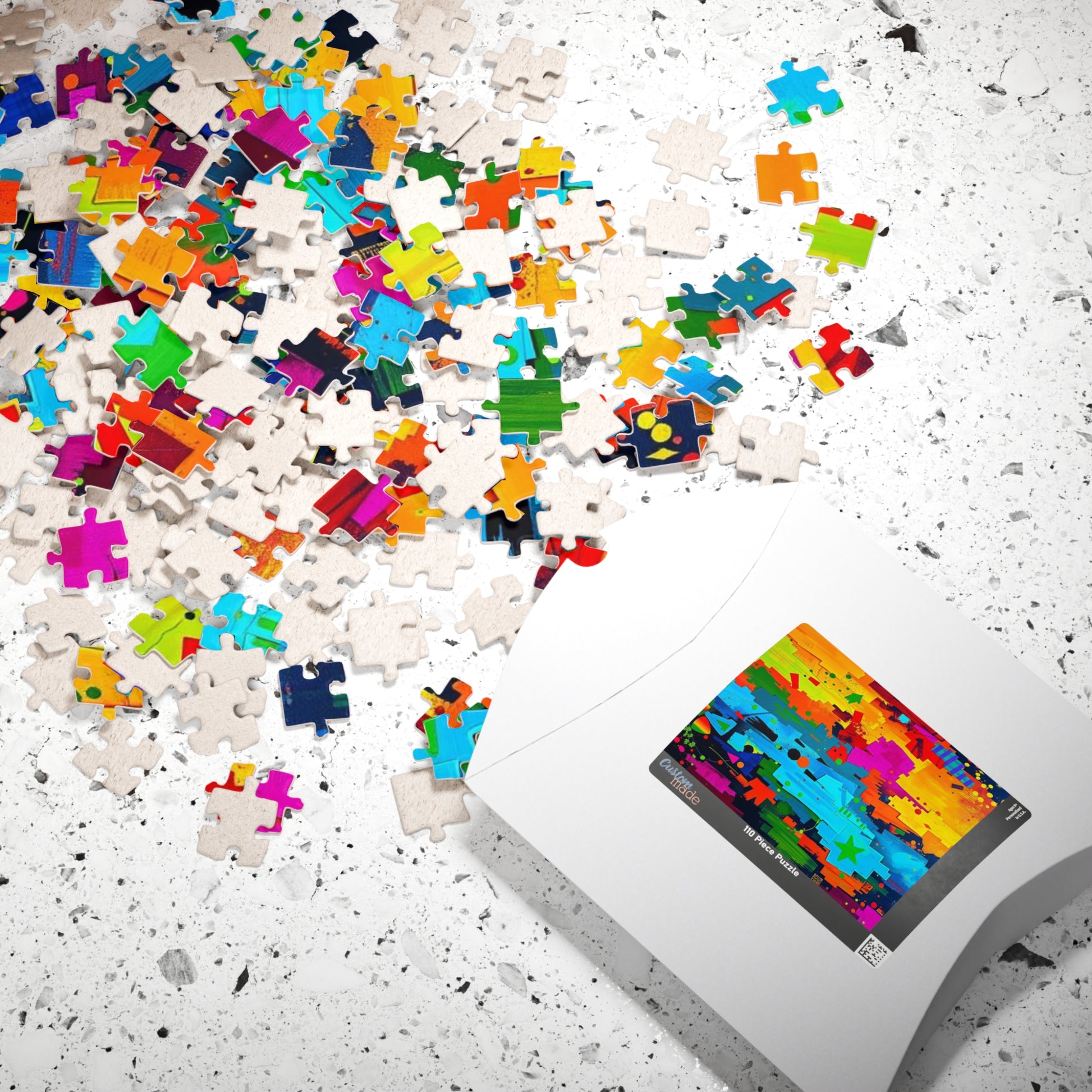 Vibrant Art Abstract Puzzle - Colorful Modern Art Jigsaw Puzzle for Adults Puzzle The Puzzle Chest