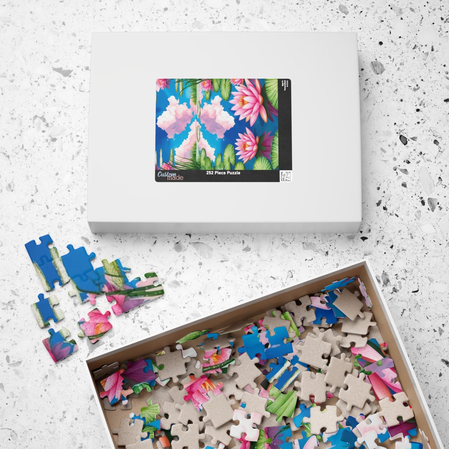 Water Lily Pond Puzzle 110-520 Piece, Tranquil Floral Landscape Jigsaw Game Claude Monet-Inspired, Lush Greenery Water Reflections, Giftable Puzzle The Puzzle Chest