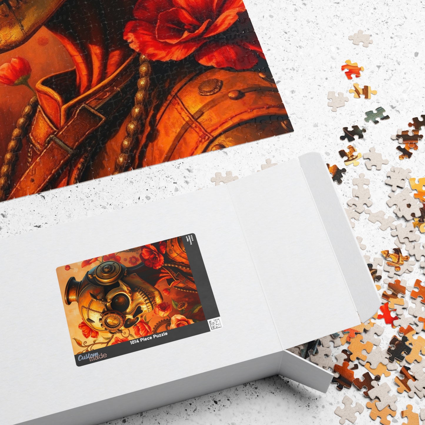 Steampunk Skull Puzzle, 110-1014 Piece Unique Art Gift, Family Fun, Halloween Puzzle Decor, Home Entertainment, Puzzle Lover Brain Teaser Puzzle The Puzzle Chest