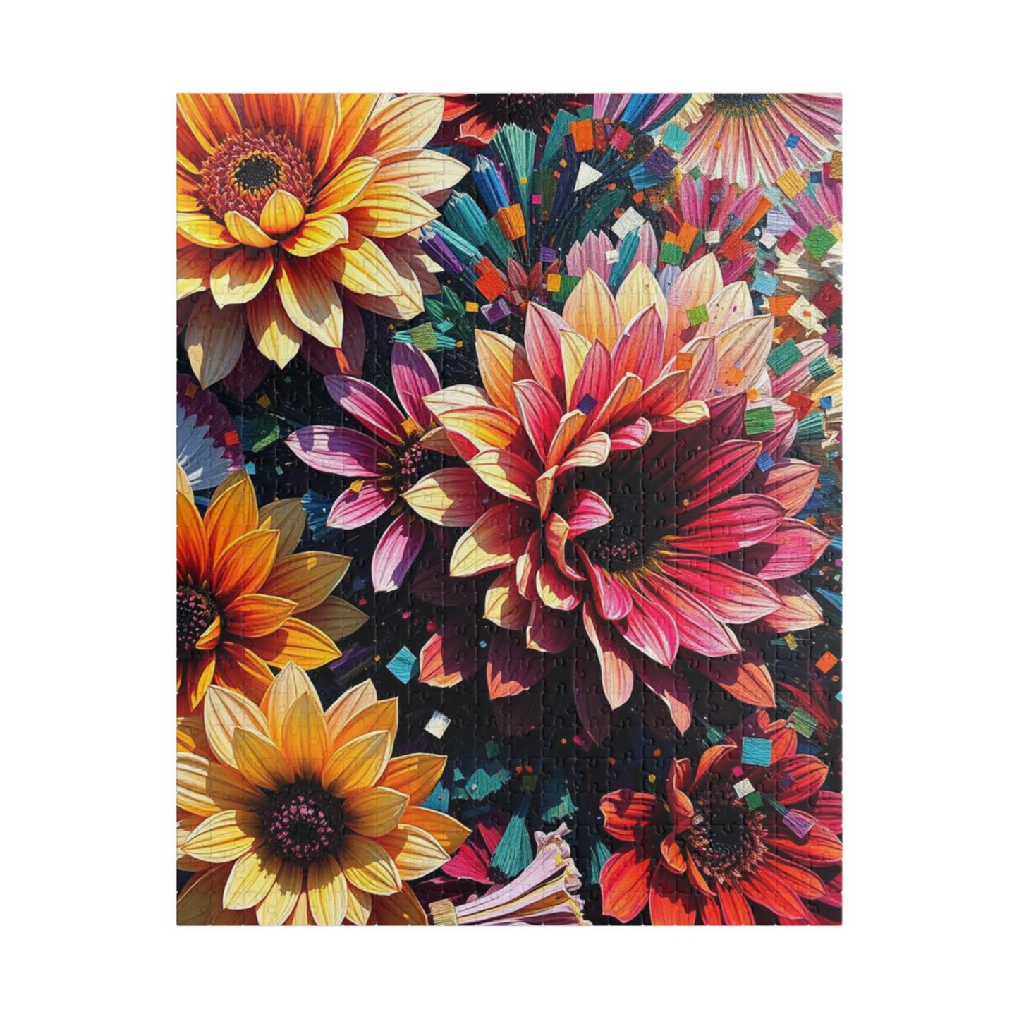 Vibrant Floral Jigsaw Puzzle - Gift for Flower Lovers, Family Game Nights, Home Entertainment 520 pcs (Vertical) Puzzle The Puzzle Chest