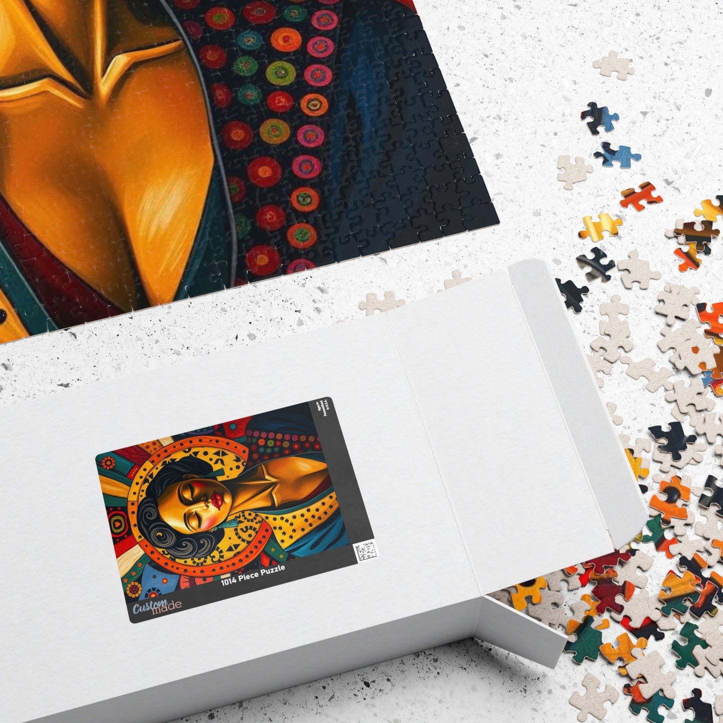 Artistic Black Woman Puzzle, Colorful Meditation Art Jigsaw, Puzzle Gift for Friend, Family Game Nights, Mindfulness Activity Puzzle The Puzzle Chest