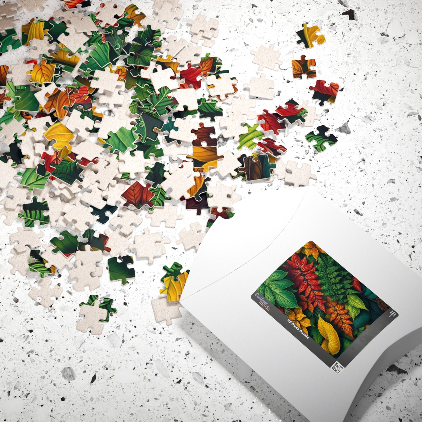 Chaotic Autumn Leaves Jigsaw Puzzle - Colorful Nature Scene, Family Game Night, Cozy Gift for Plant Lover Creative Hobby Puzzle The Puzzle Chest