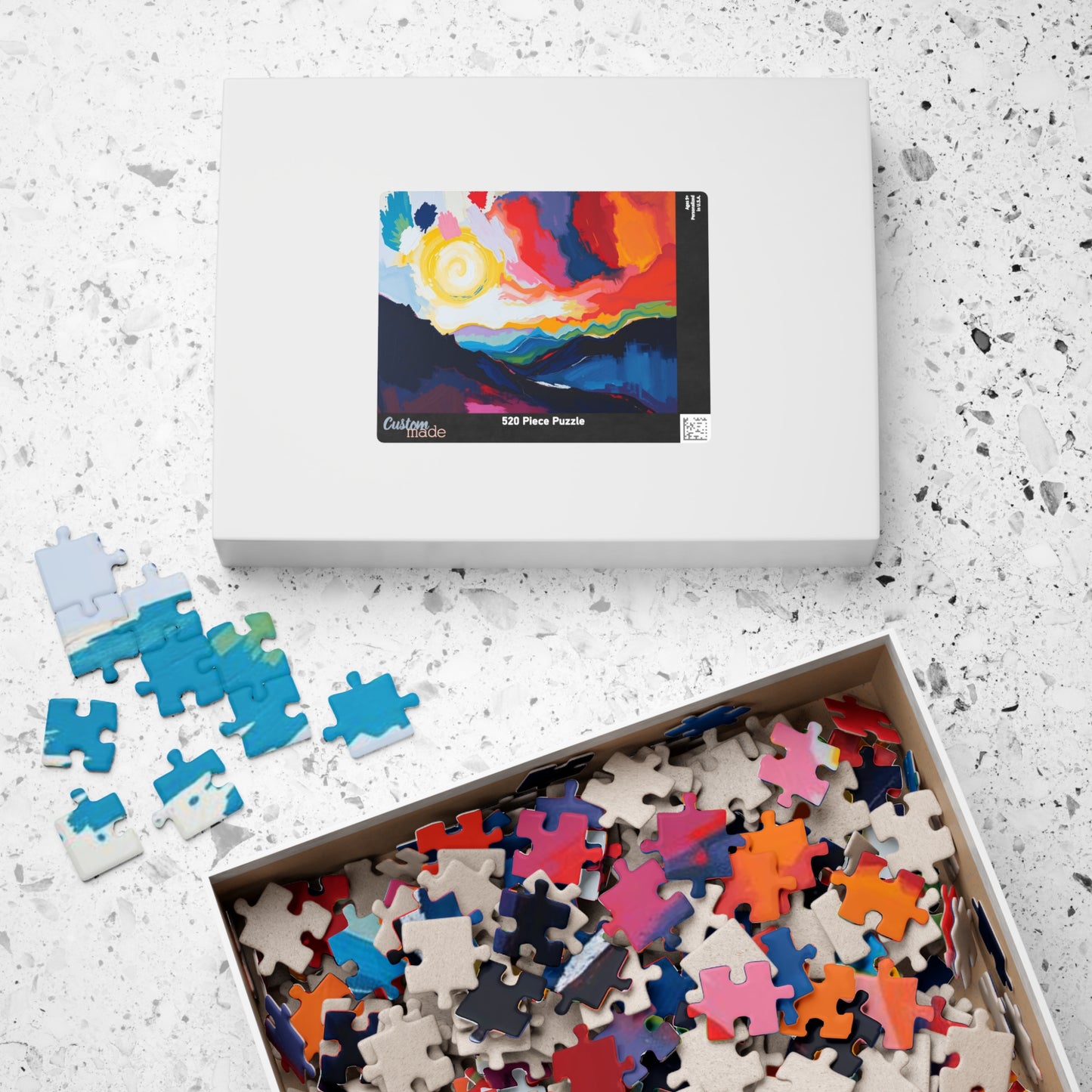Colorful Landscape Puzzle - Abstract Jigsaw Game for Nature Lovers, Family Game Night, Mindful Activity, Home Entertainment Puzzle The Puzzle Chest