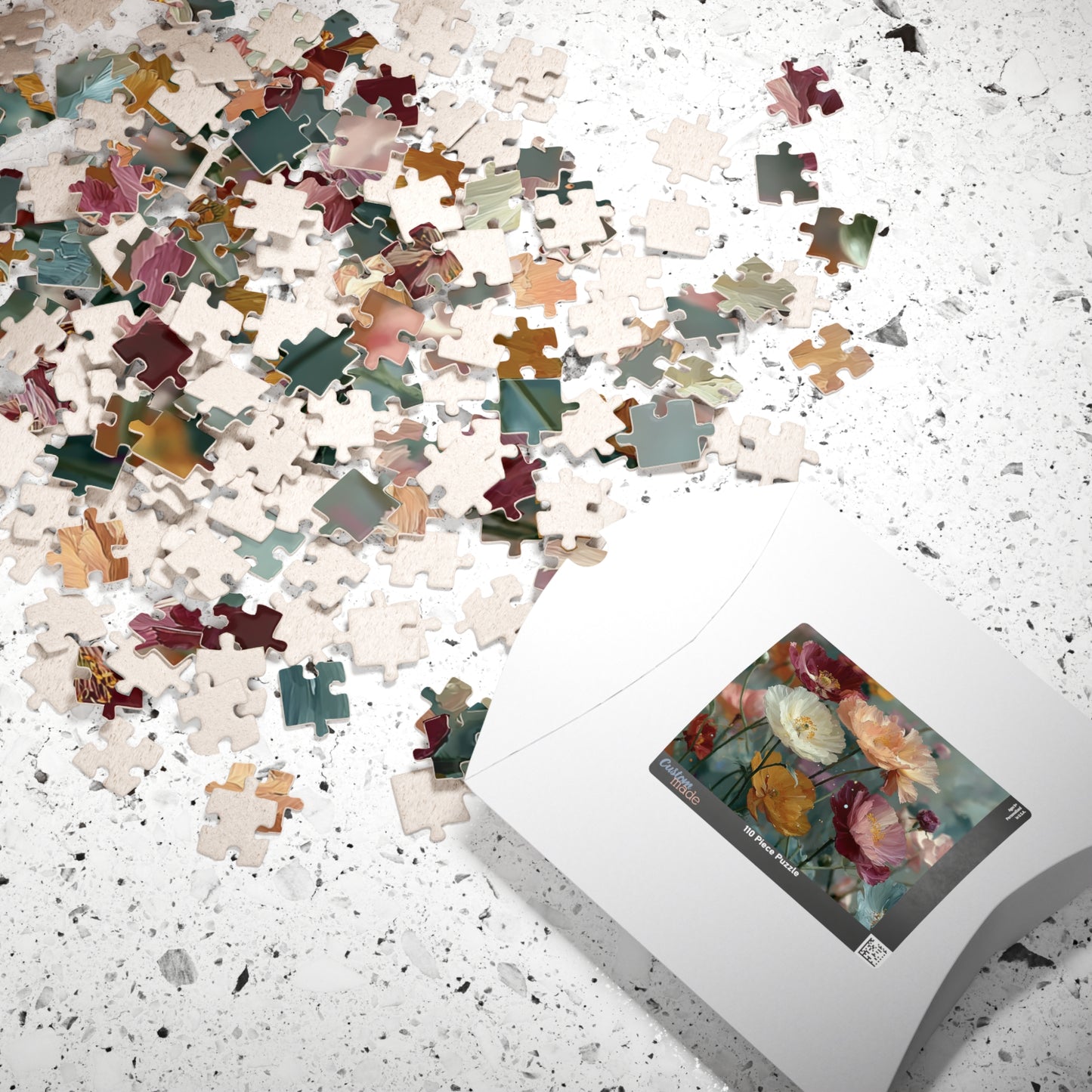 Dreamy Floral Art Jigsaw Puzzle - Whimsical Wildflowers, Botanical Artwork