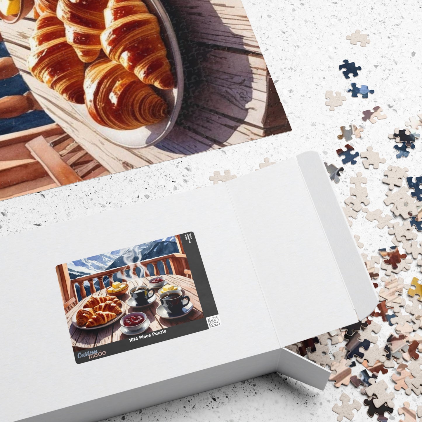 Rustic Breakfast Jigsaw Puzzle for Adults, Mountain View Indoor Activity Tabletop Game, Scenic Nature Lover Puzzle Gift for Friends Puzzle The Puzzle Chest
